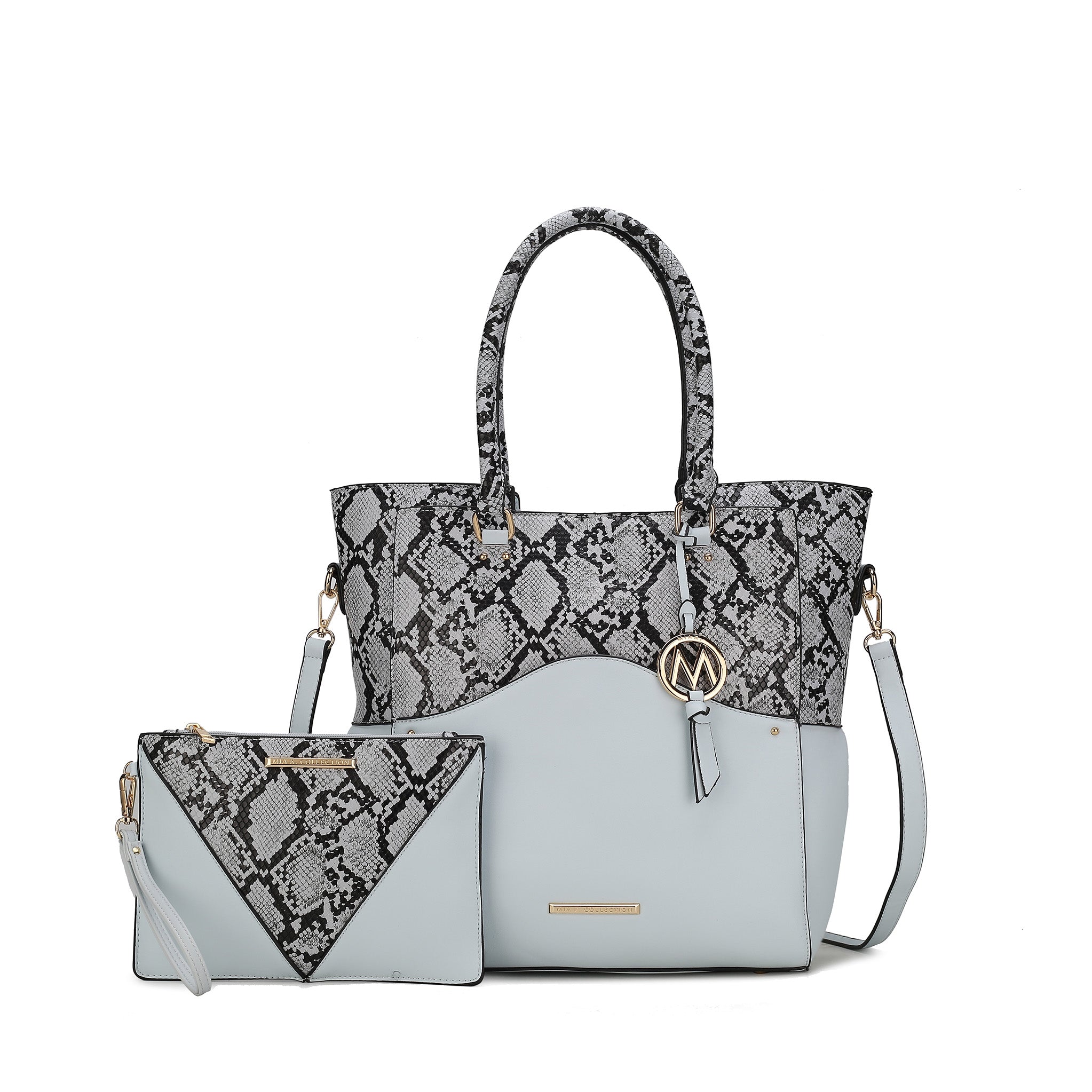 MKF Collection by Mia K. Women's Iris Tote Bag & Wristlet Coin Pouch Purse, vegan leather by MKF Collection by Mia K.