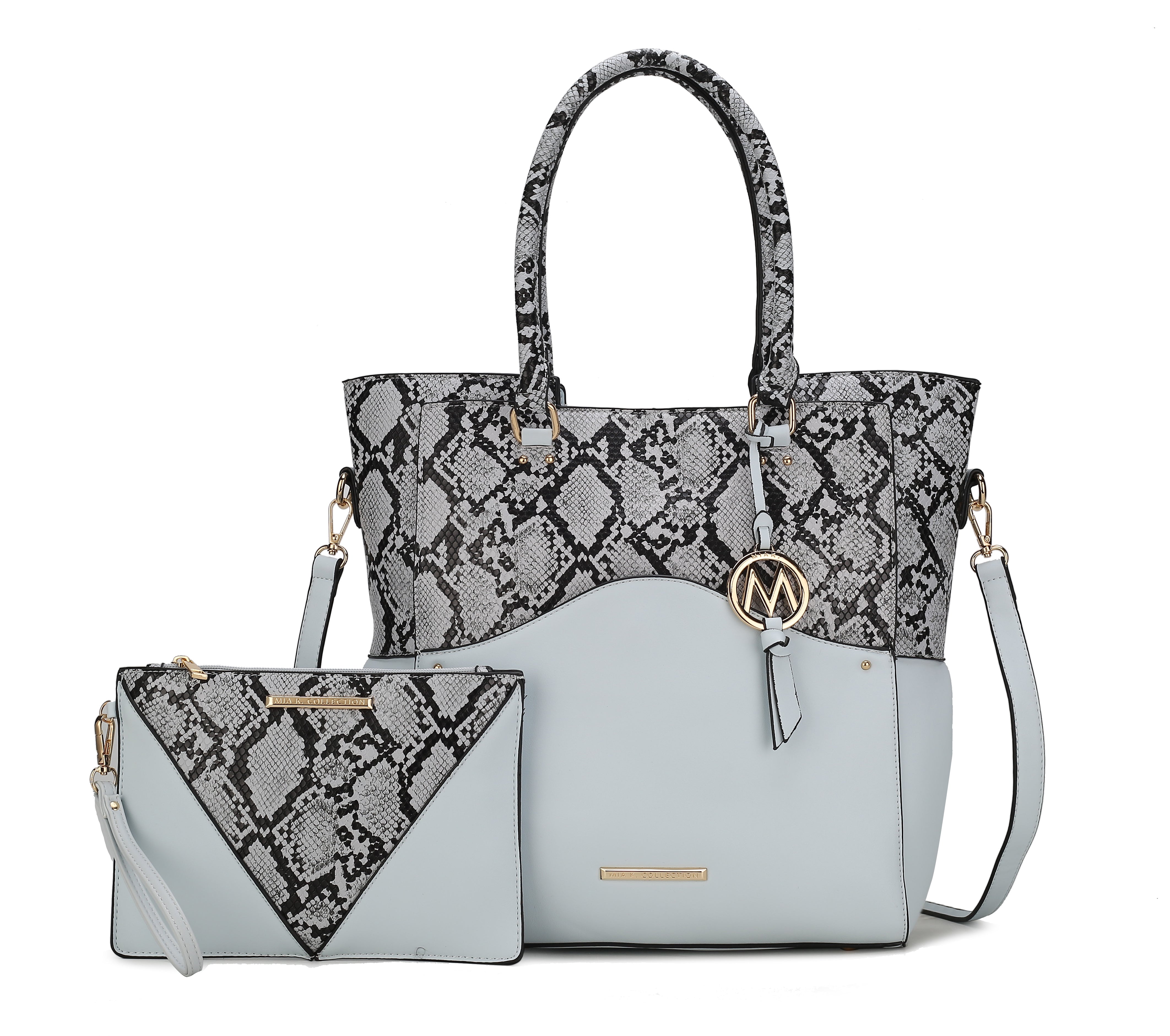 MKF Collection by Mia K. Women's Iris Tote Bag & Wristlet Coin Pouch Purse, vegan leather by MKF Collection by Mia K.