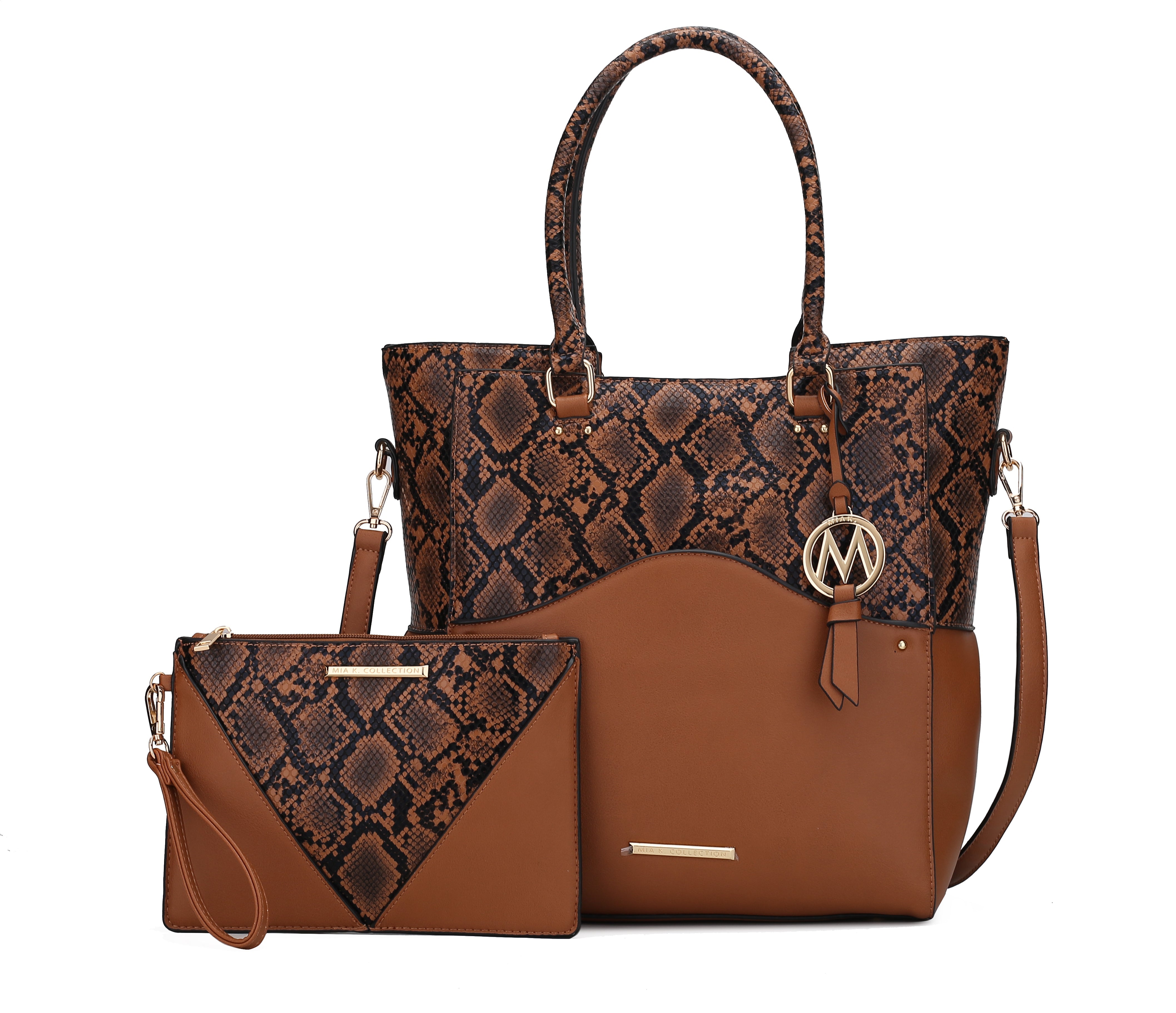 MKF Collection by Mia K. Women's Iris Tote Bag & Wristlet Coin Pouch Purse, vegan leather by MKF Collection by Mia K.
