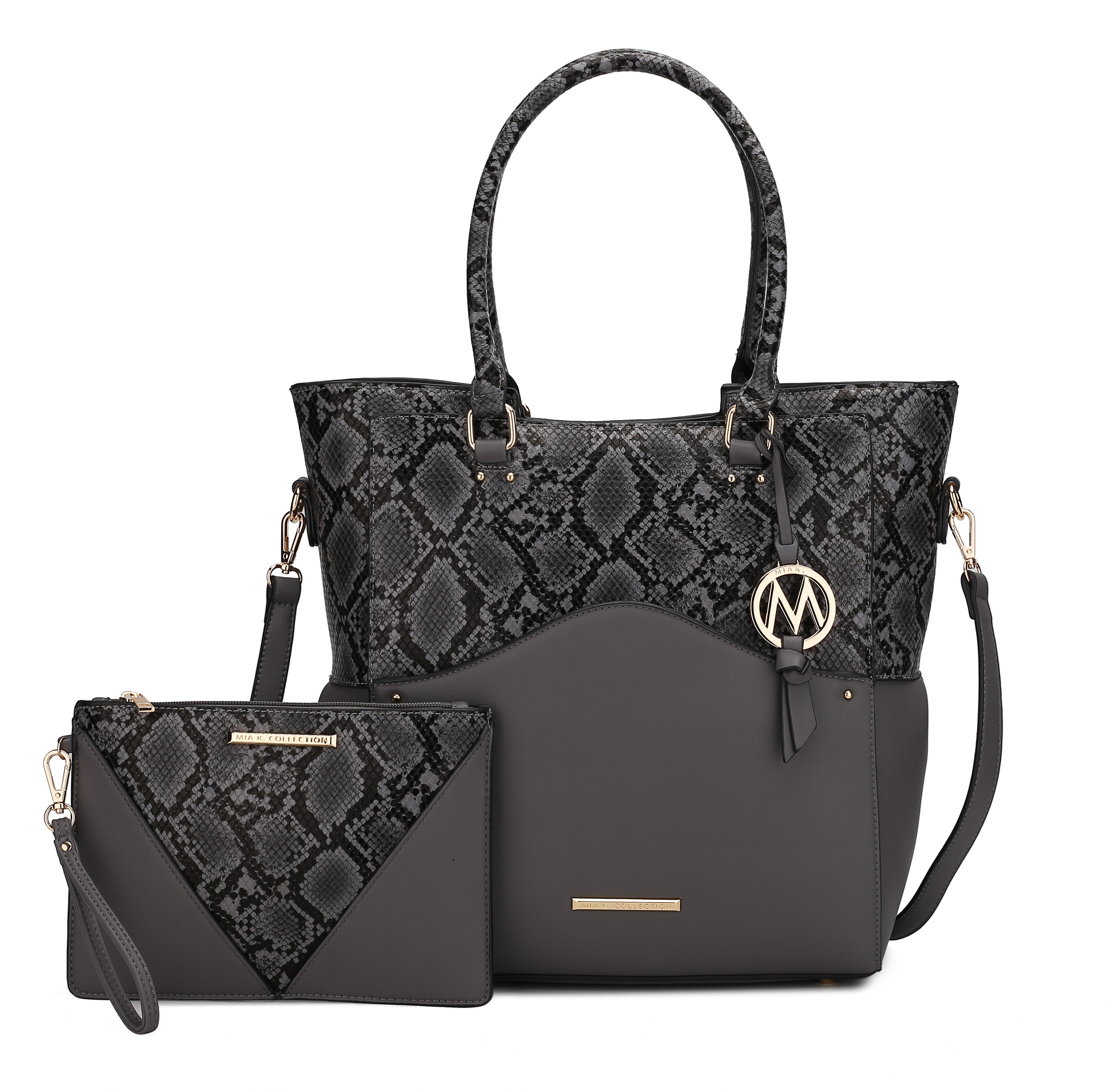 MKF Collection by Mia K. Women's Iris Tote Bag & Wristlet Coin Pouch Purse, vegan leather by MKF Collection by Mia K.