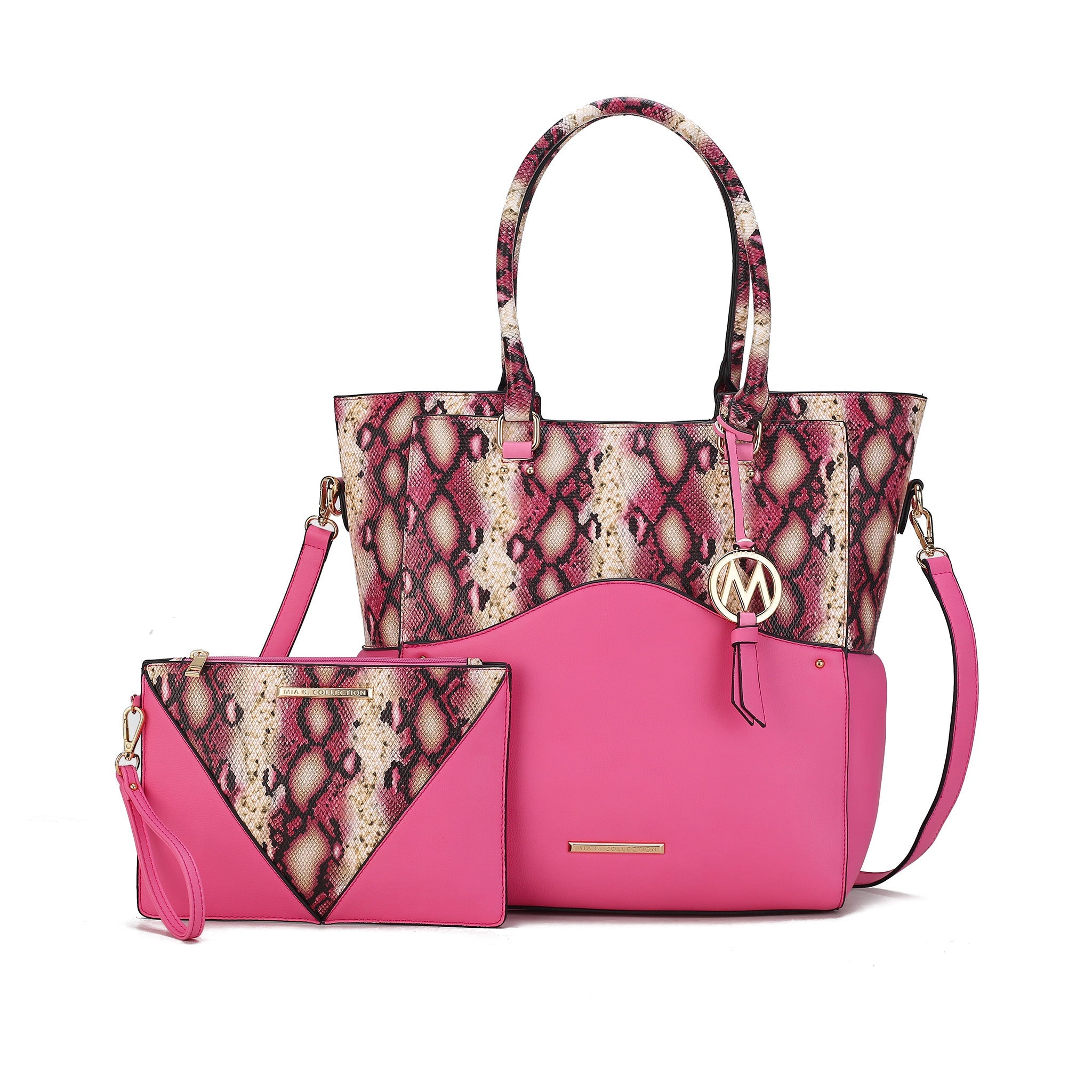 MKF Collection by Mia K. Women's Iris Tote Bag & Wristlet Coin Pouch Purse, vegan leather by MKF Collection by Mia K.