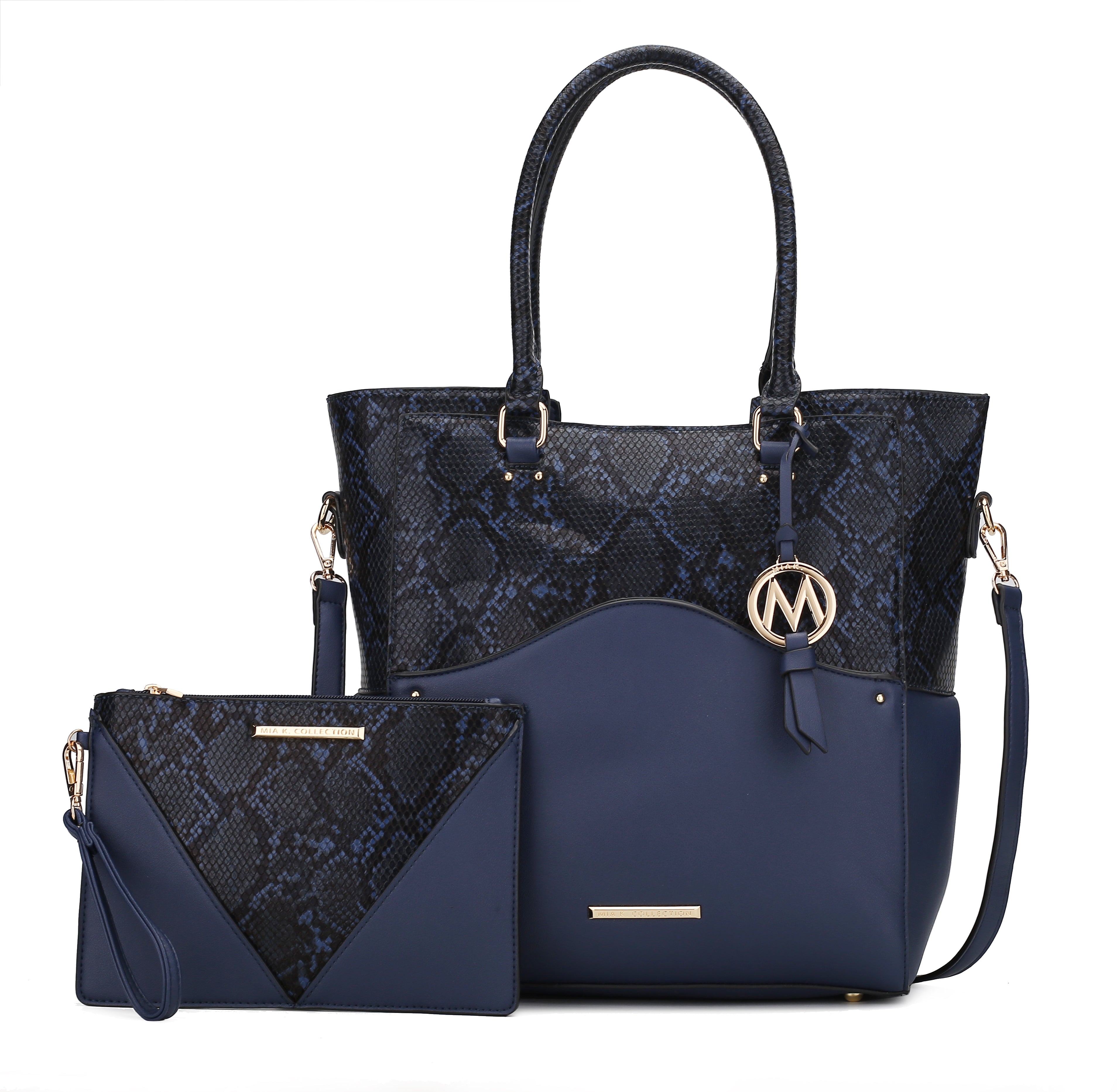 MKF Collection by Mia K. Women's Iris Tote Bag & Wristlet Coin Pouch Purse, vegan leather by MKF Collection by Mia K.