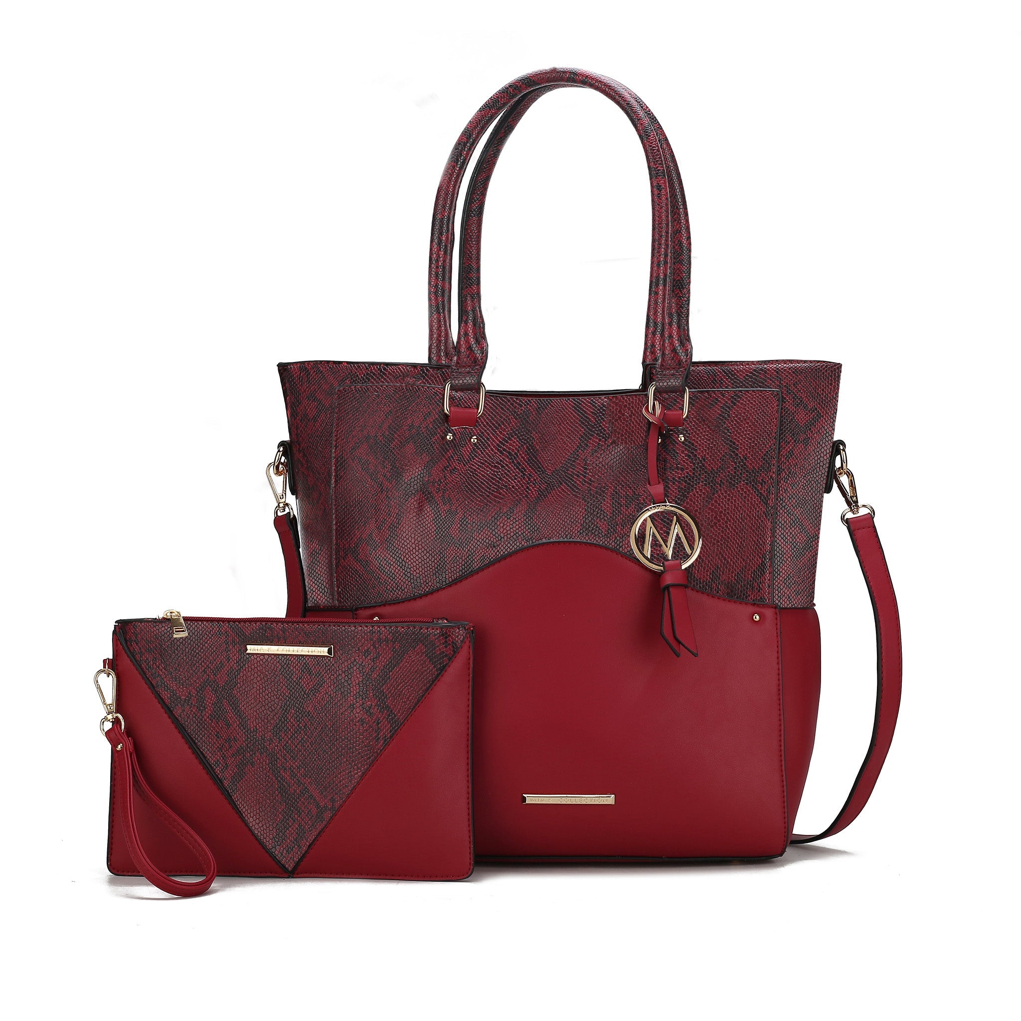 MKF Collection by Mia K. Women's Iris Tote Bag & Wristlet Coin Pouch Purse, vegan leather by MKF Collection by Mia K.