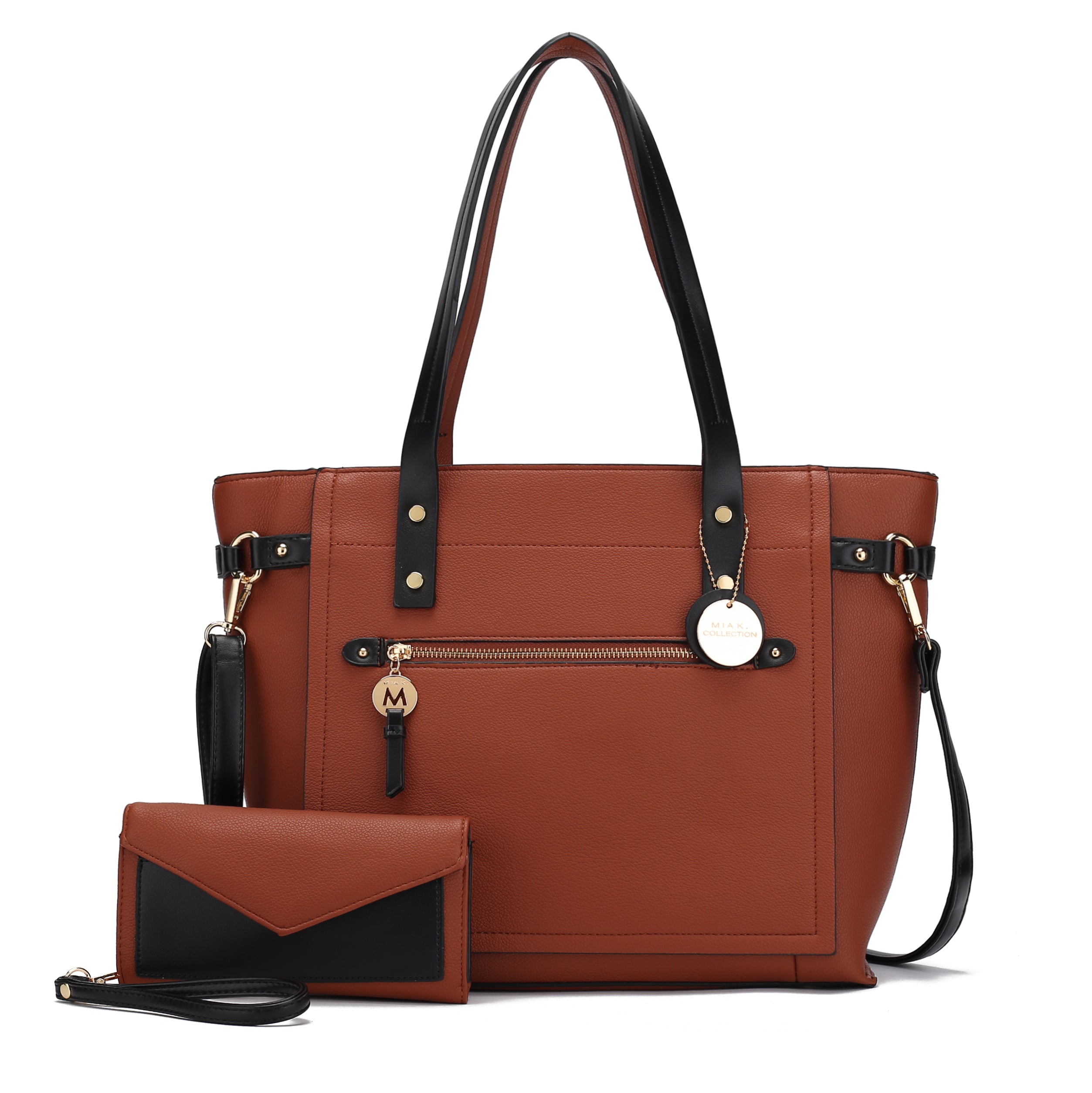 MKF Collection by Mia K. Andry Tote Bag for Women's Cross-body Handbag Top-Handle & Wristlet Purse Set by MKF Collection by Mia K.