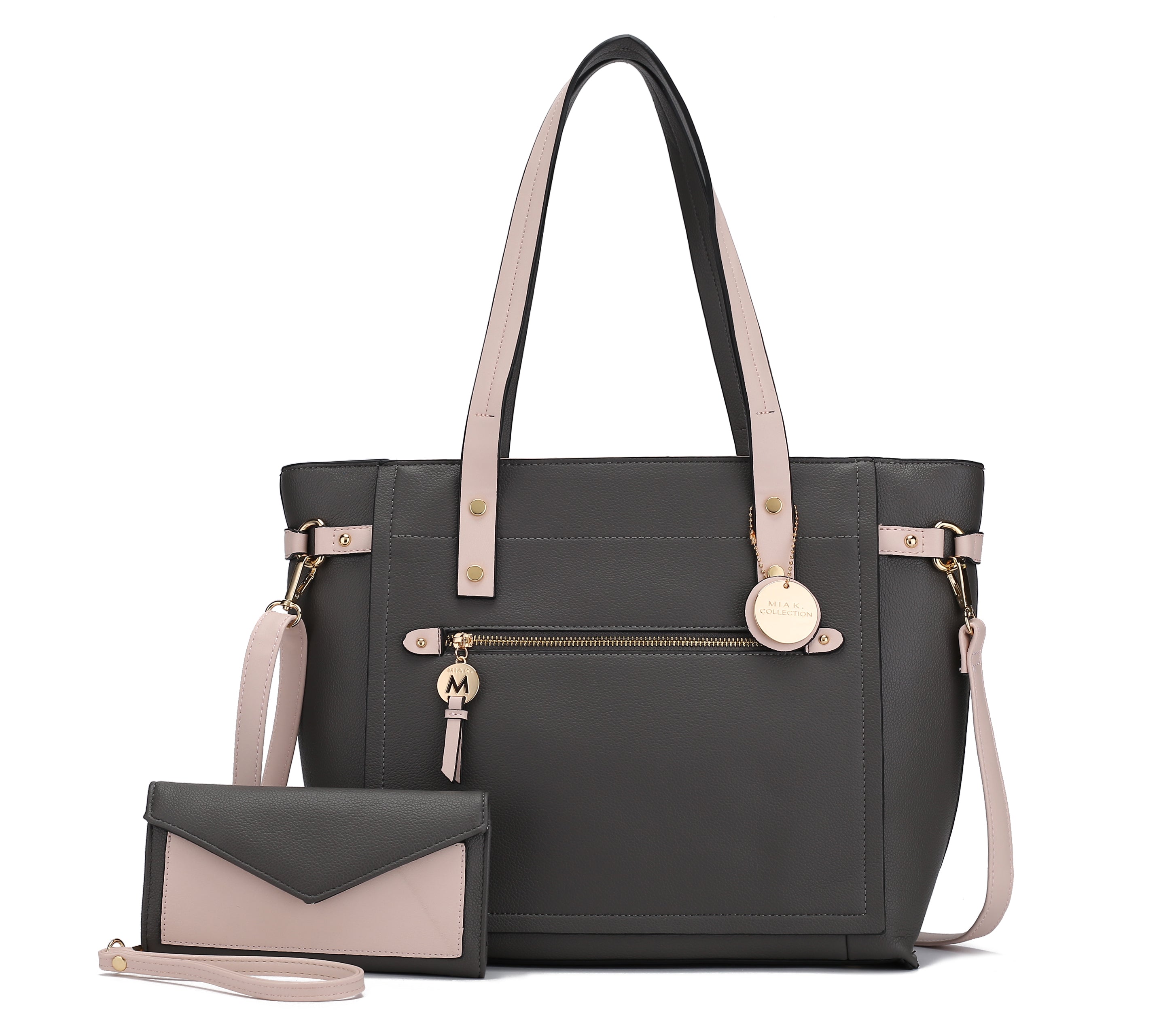 MKF Collection by Mia K. Andry Tote Bag for Women's Cross-body Handbag Top-Handle & Wristlet Purse Set by MKF Collection by Mia K.