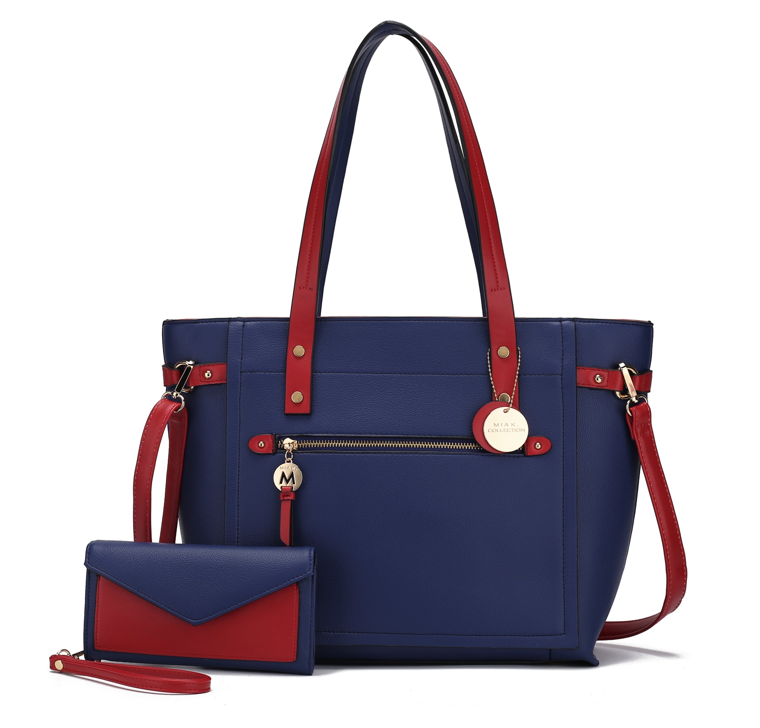 MKF Collection by Mia K. Andry Tote Bag for Women's Cross-body Handbag Top-Handle & Wristlet Purse Set by MKF Collection by Mia K.