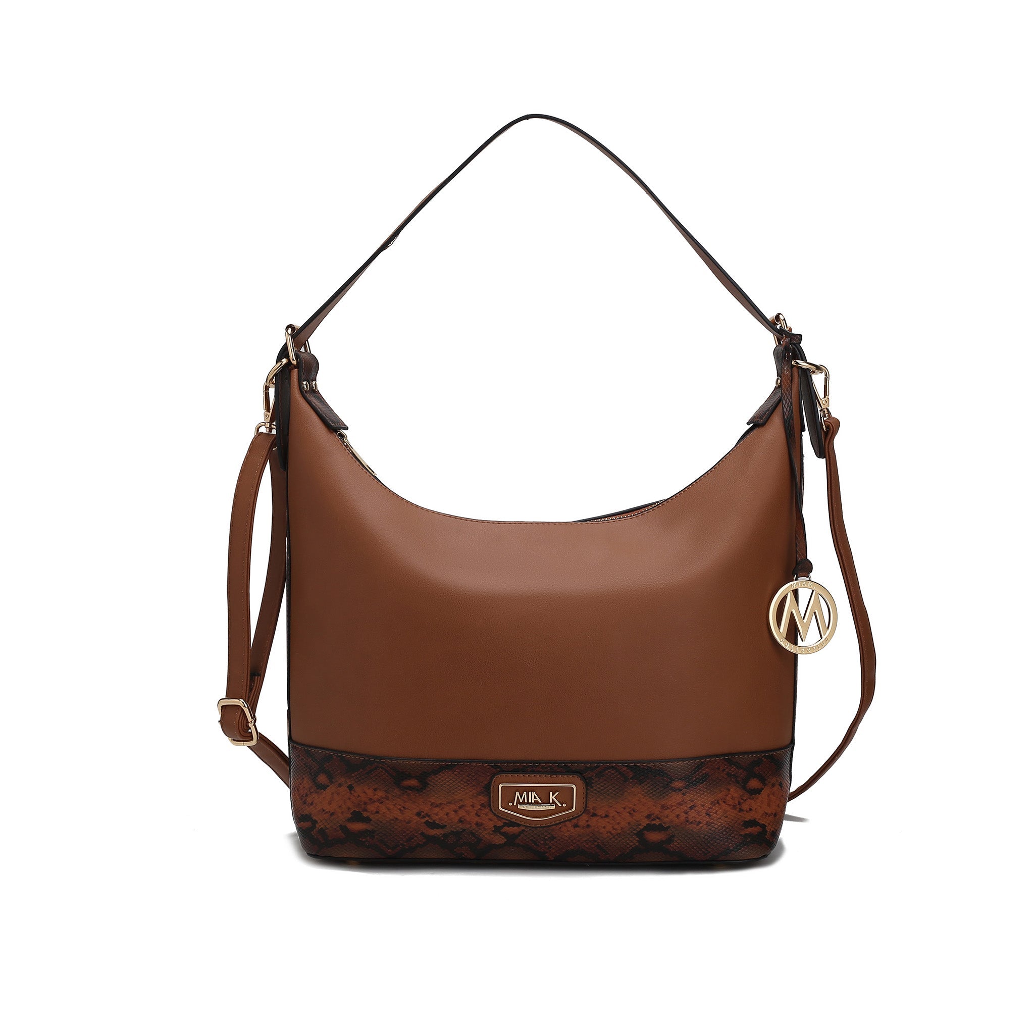 MKF Collection by Mia K. Diana Shoulder Bag for Women, Vegan Leather Hobo Fashion Handbag Messenger Purse by MKF Collection by Mia K.