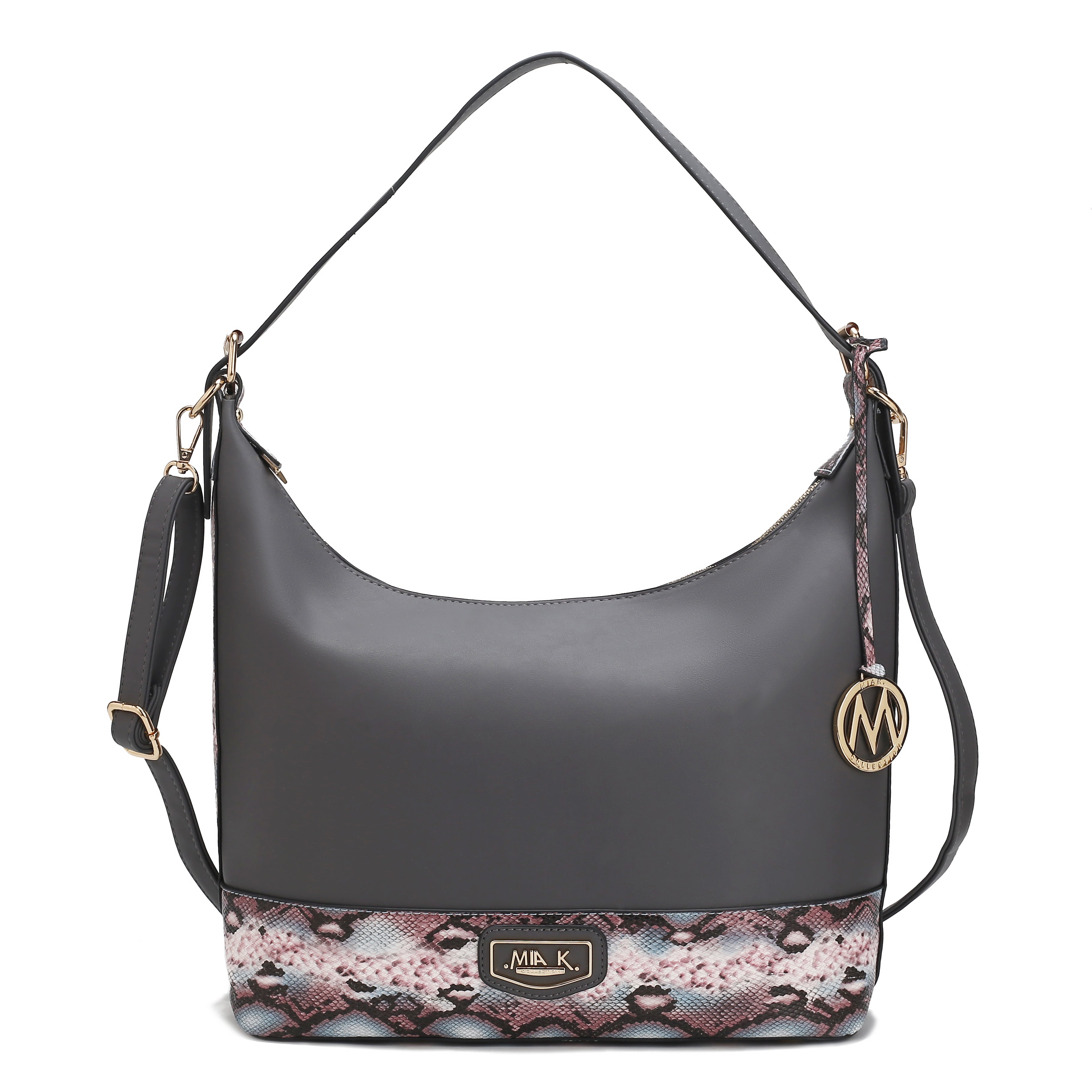 MKF Collection by Mia K. Diana Shoulder Bag for Women, Vegan Leather Hobo Fashion Handbag Messenger Purse by MKF Collection by Mia K.