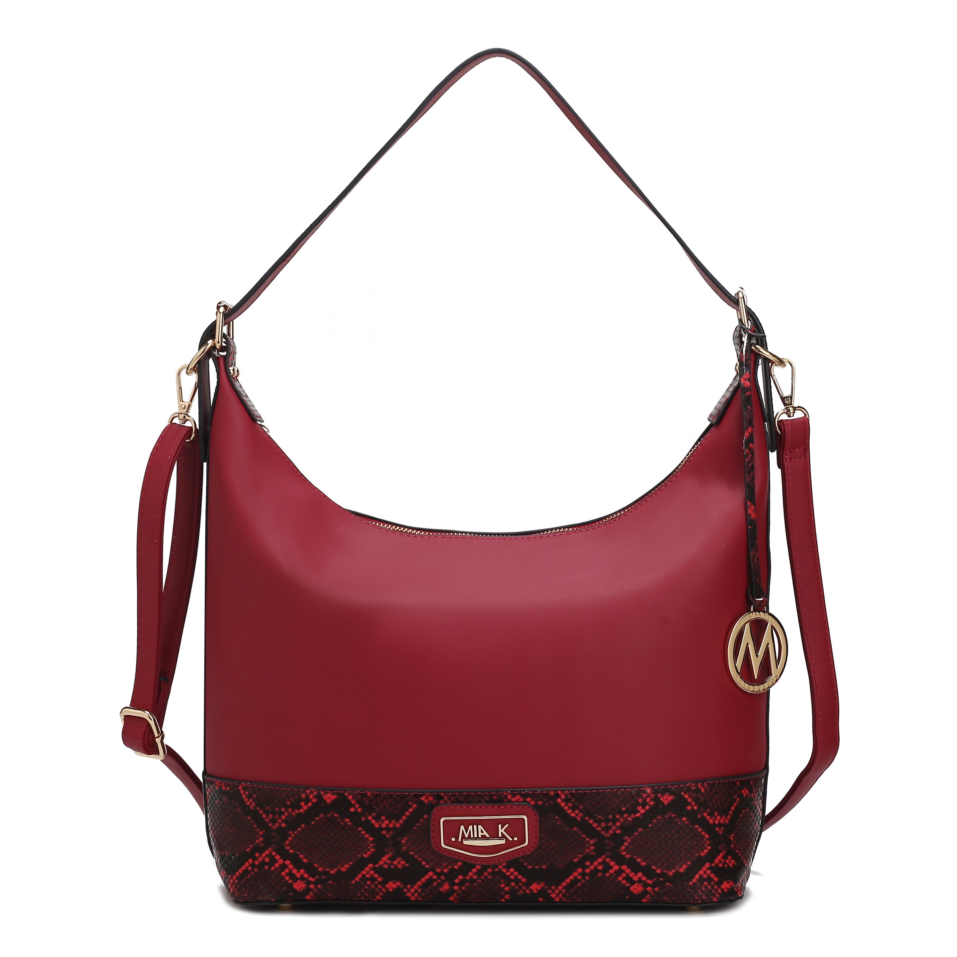 MKF Collection by Mia K. Diana Shoulder Bag for Women, Vegan Leather Hobo Fashion Handbag Messenger Purse by MKF Collection by Mia K.