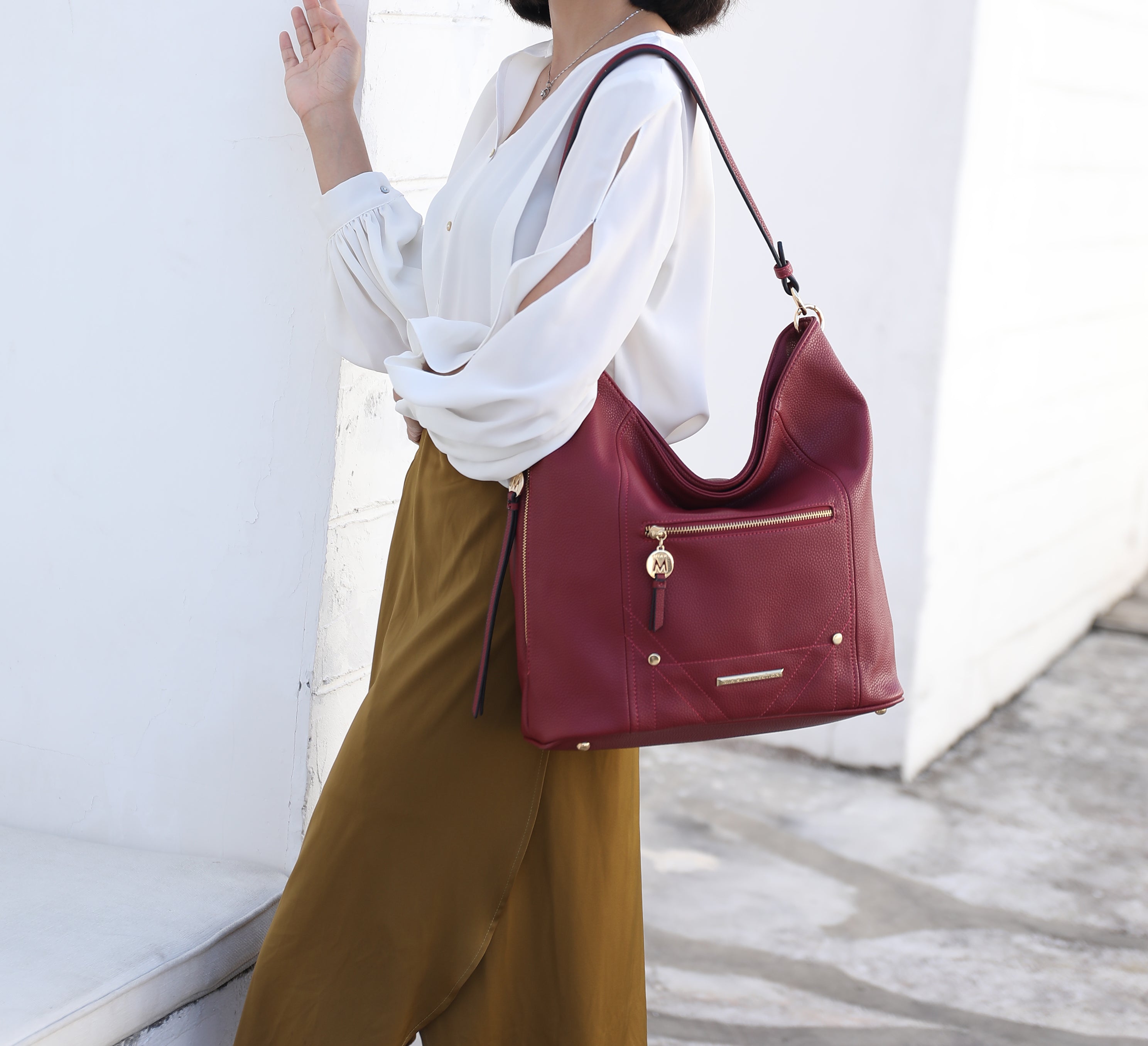 Jordina 2 PCS Shoulder Bag with Matching Wallet by MKF Collection by Mia K.