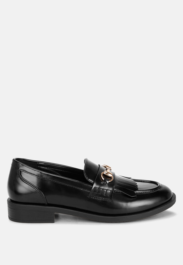 Marbin Fringed Penny Strap Loafers