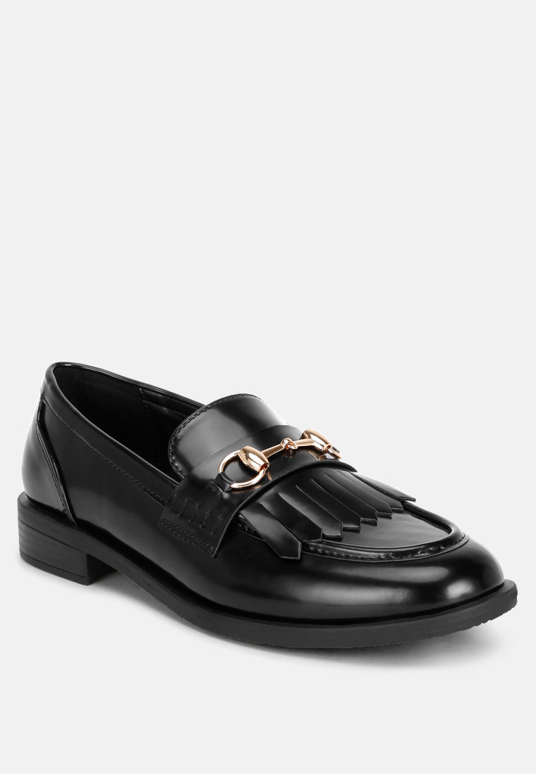 Marbin Fringed Penny Strap Loafers