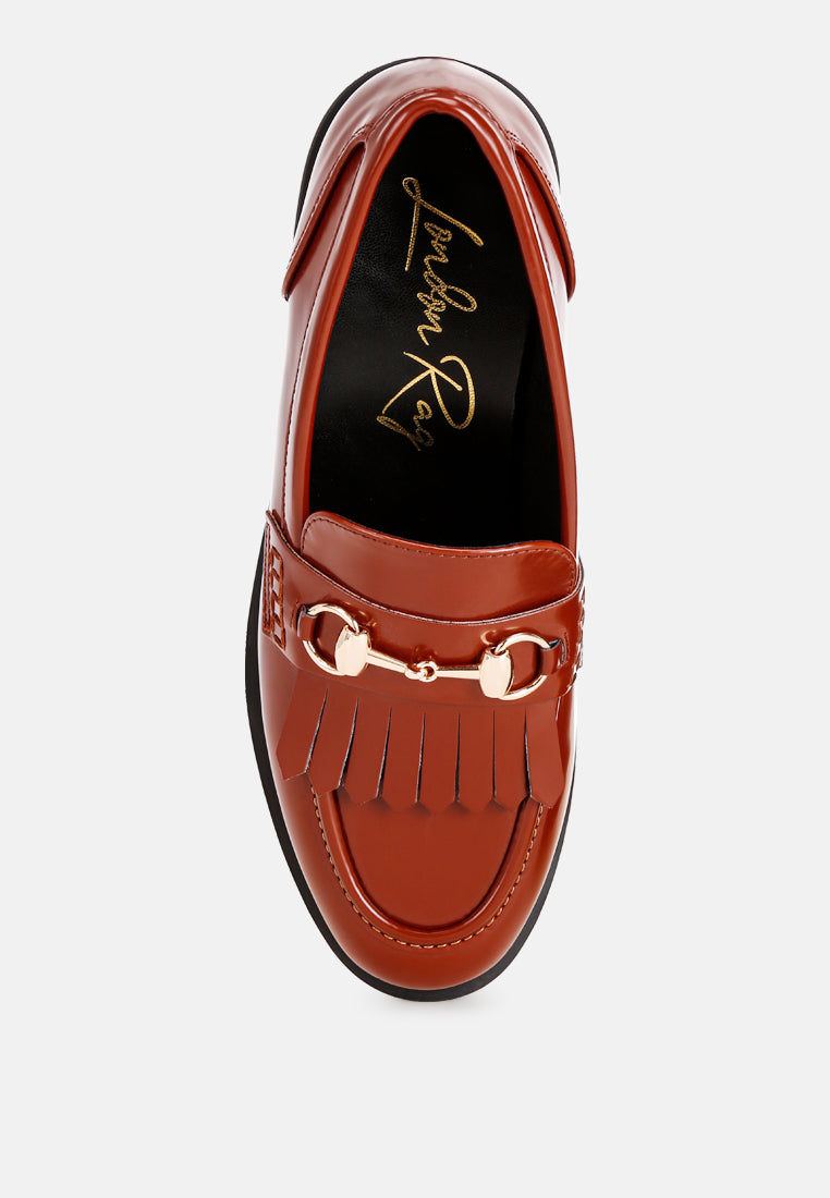 Marbin Fringed Penny Strap Loafers