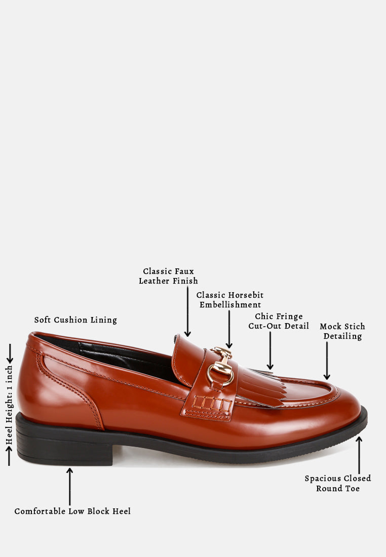 Marbin Fringed Penny Strap Loafers