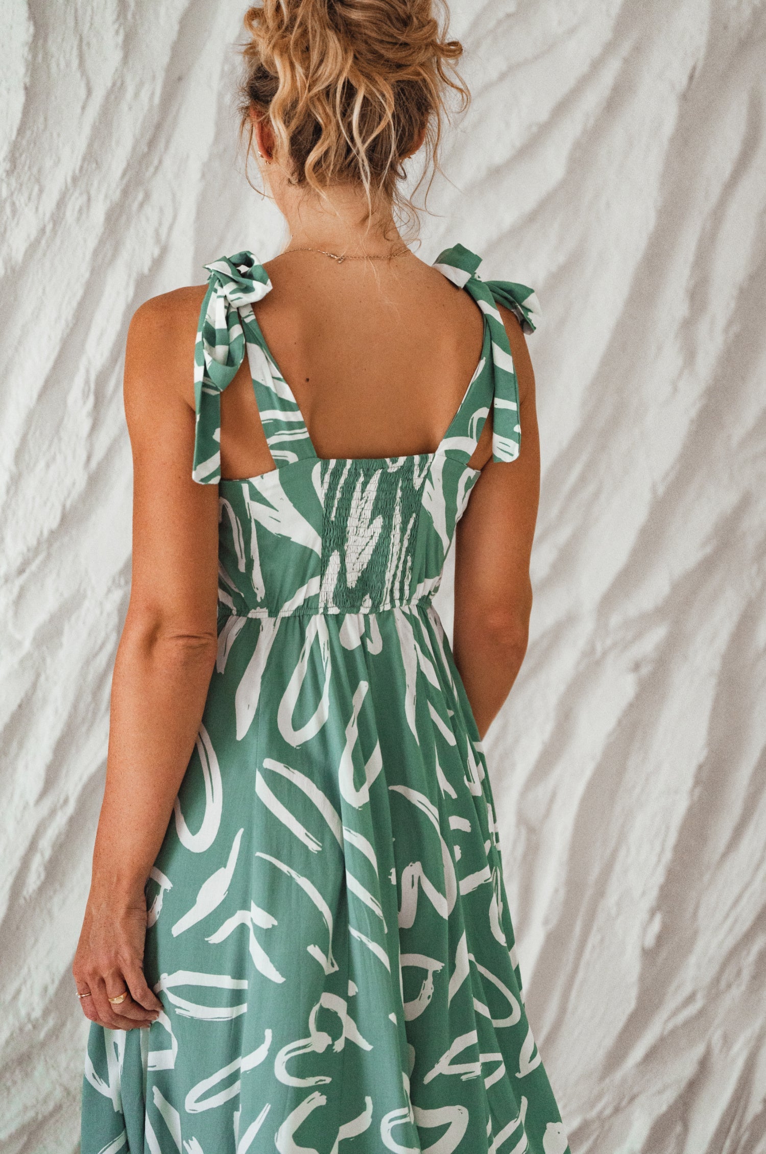 Mia Vita Button Down Dress With Ties by Bali ELF