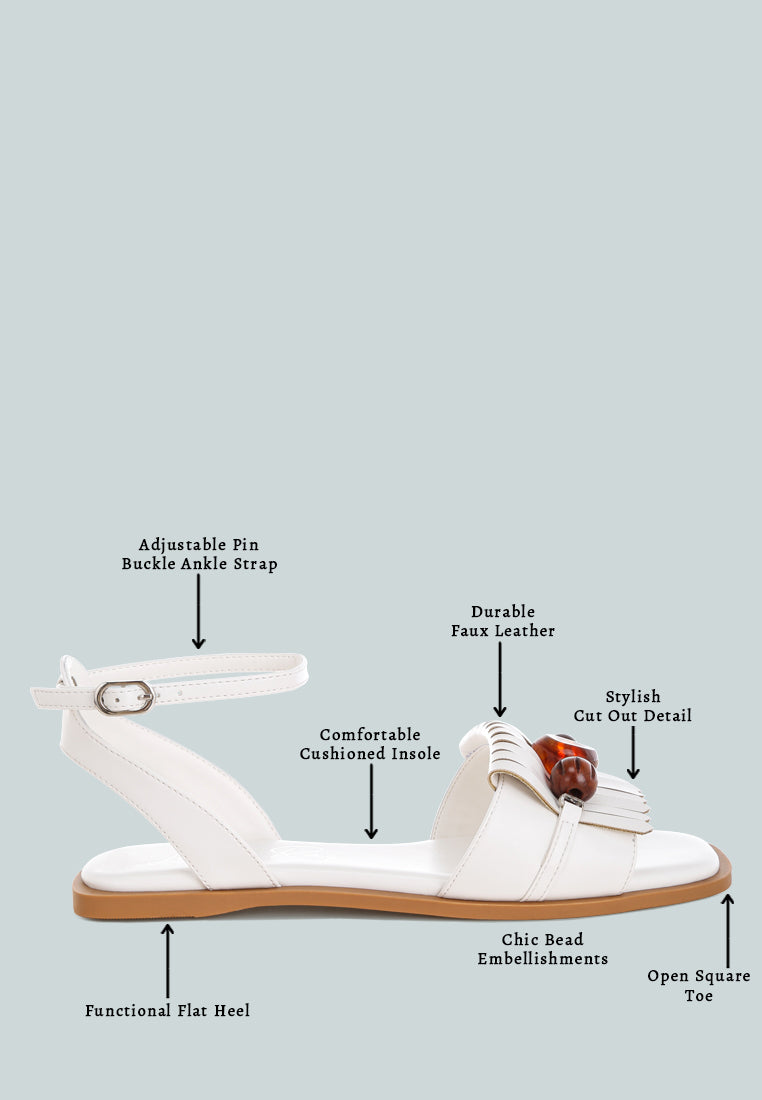 Morgine Beaded Flat Sandals