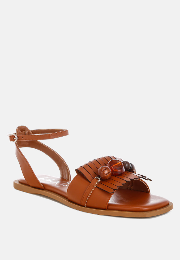 Morgine Beaded Flat Sandals