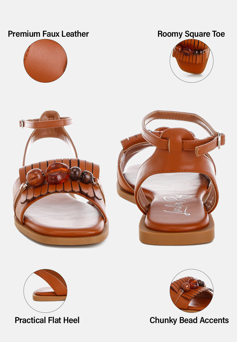 Morgine Beaded Flat Sandals
