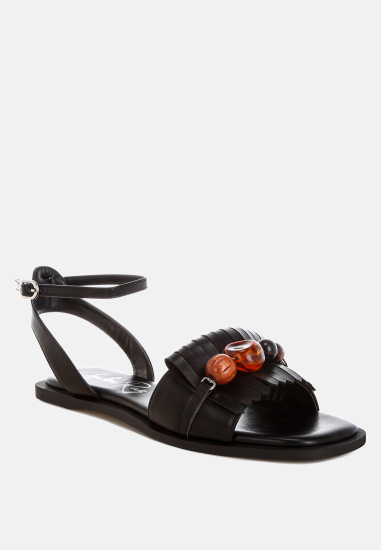 Morgine Beaded Flat Sandals