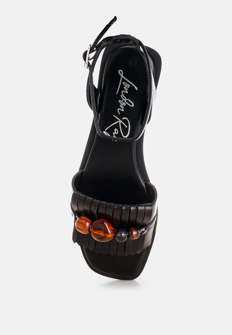 Morgine Beaded Flat Sandals
