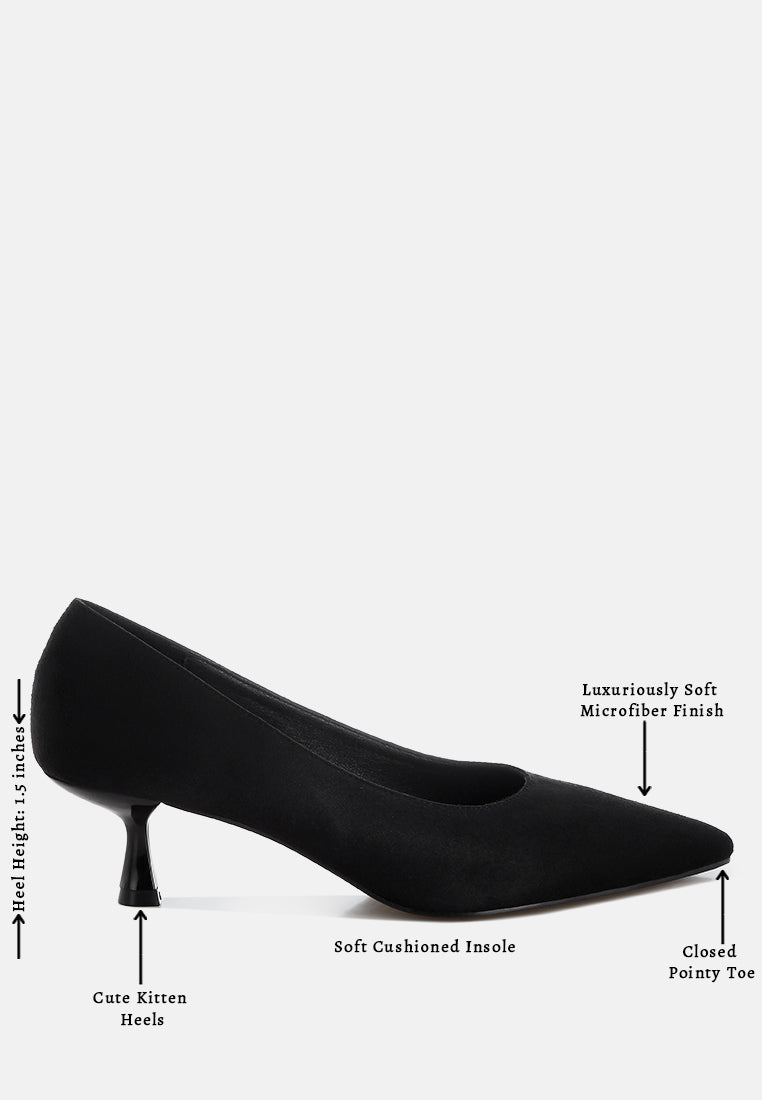 Nivara Pointy Toe Kitten Heels