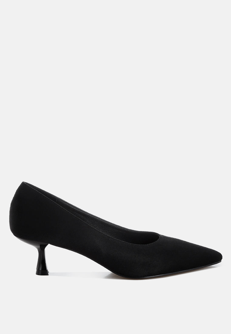 Nivara Pointy Toe Kitten Heels