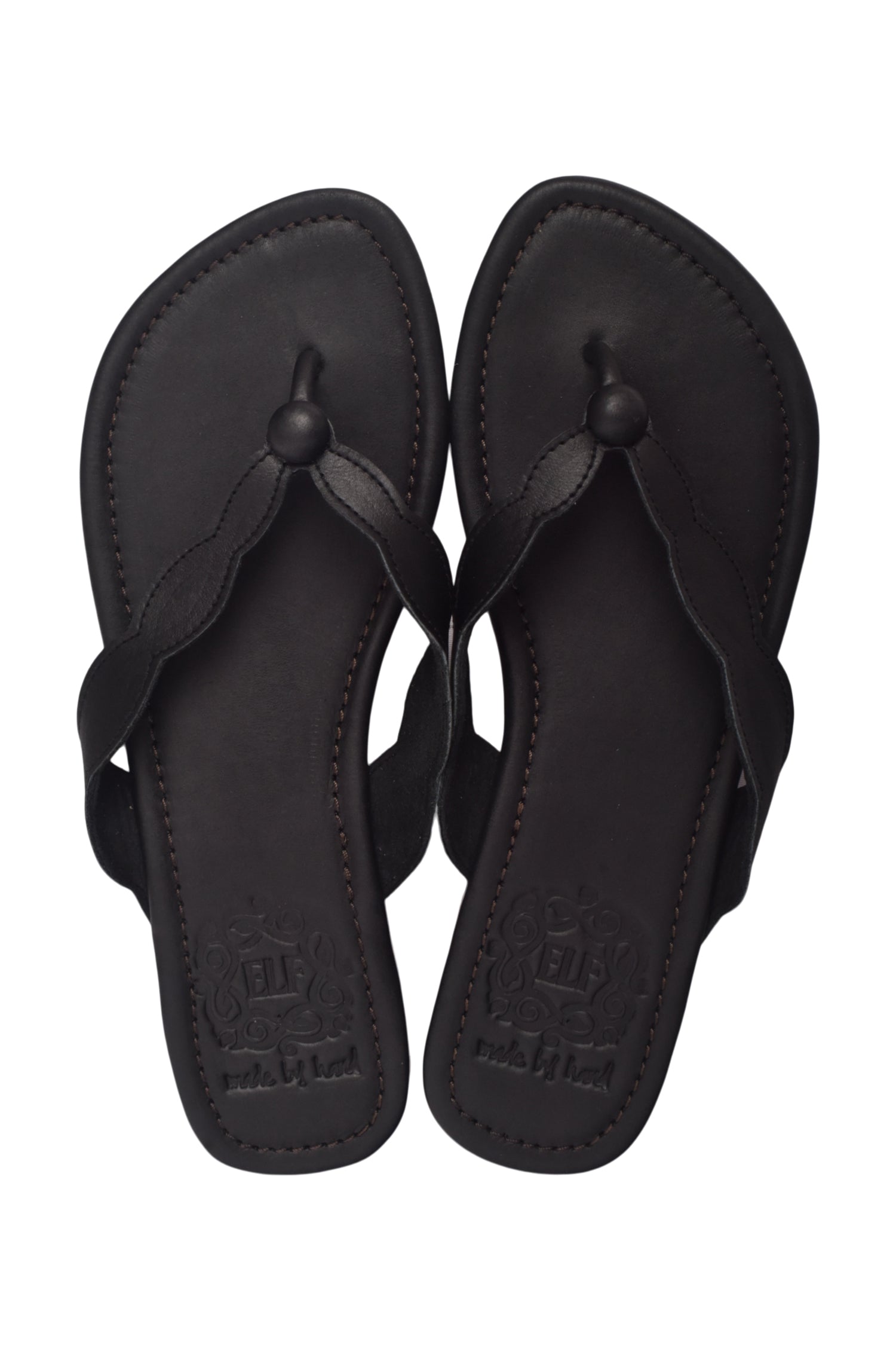 Nuvola Thong Leather Slides by Bali ELF