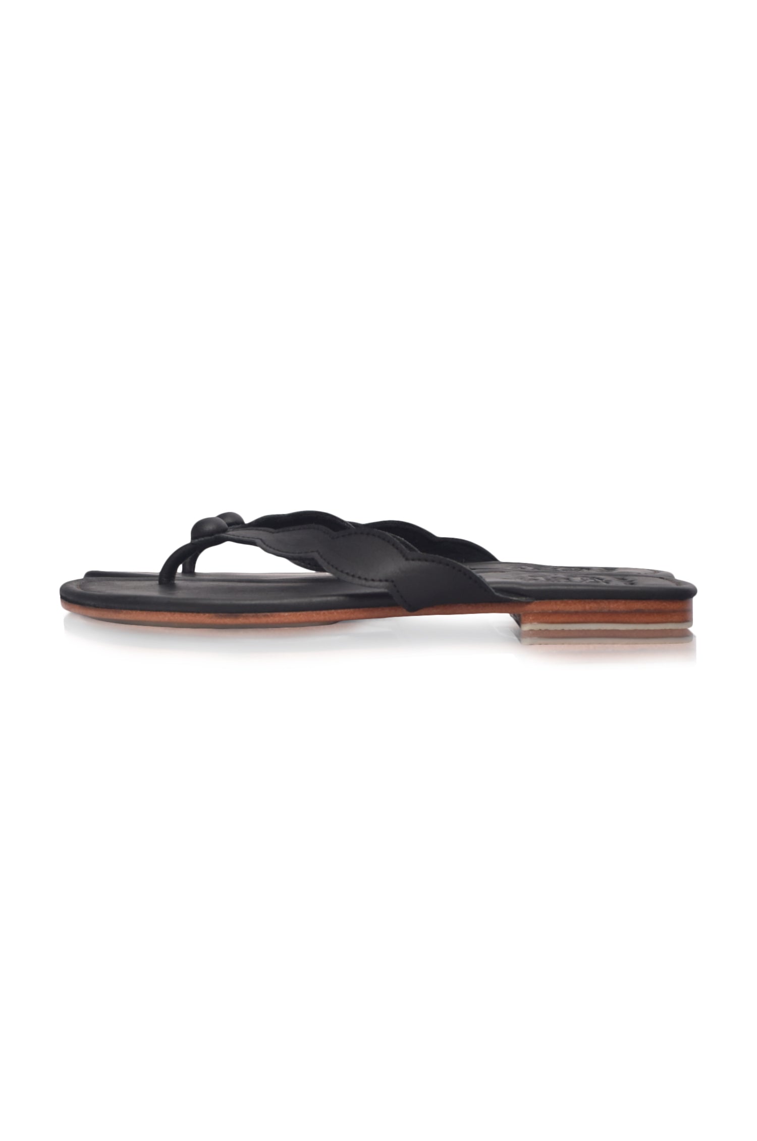 Nuvola Thong Leather Slides by Bali ELF