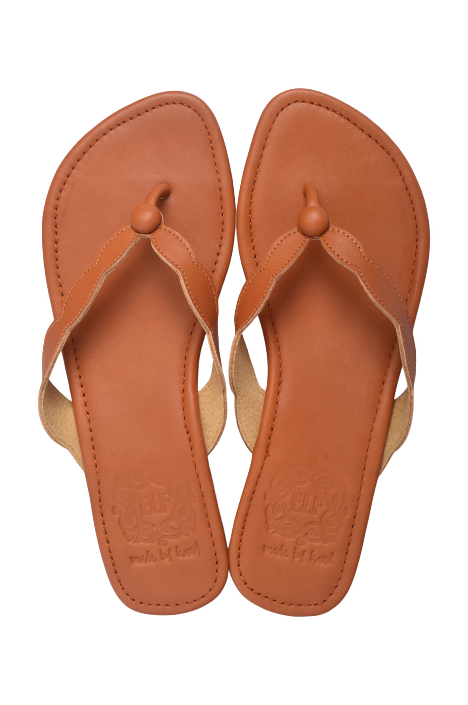 Nuvola Thong Leather Slides by Bali ELF