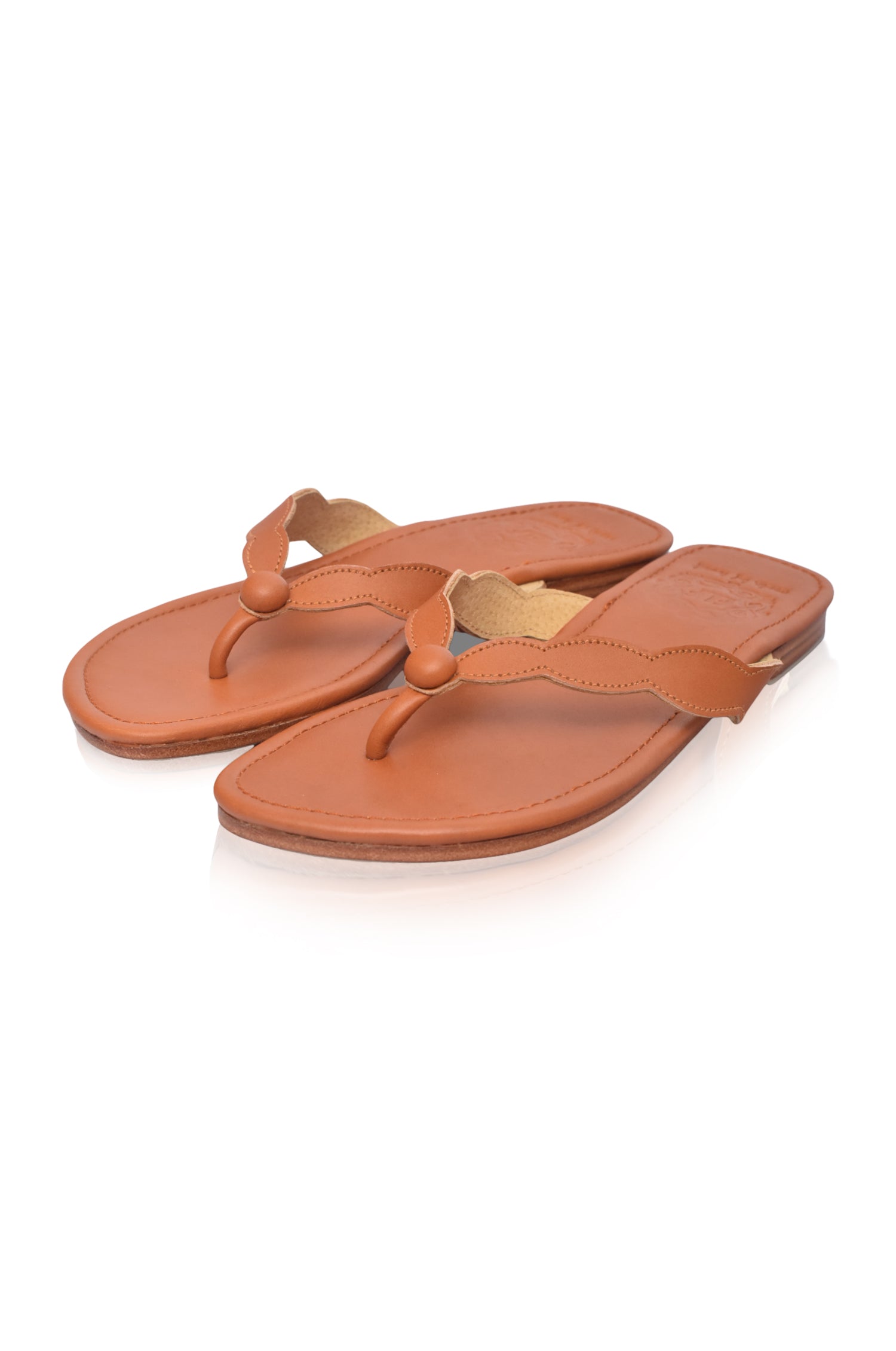 Nuvola Thong Leather Slides by Bali ELF