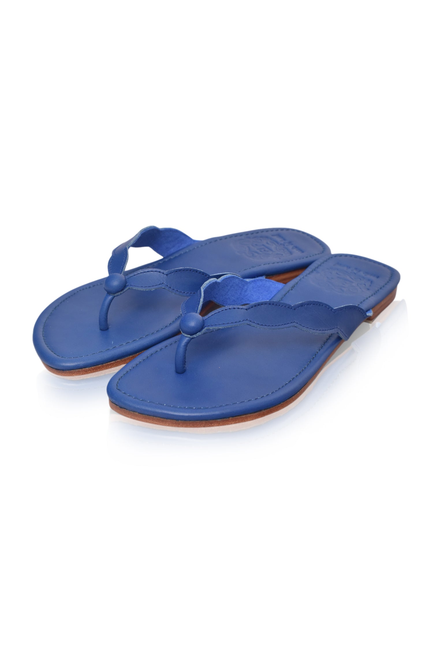 Nuvola Thong Leather Slides by Bali ELF