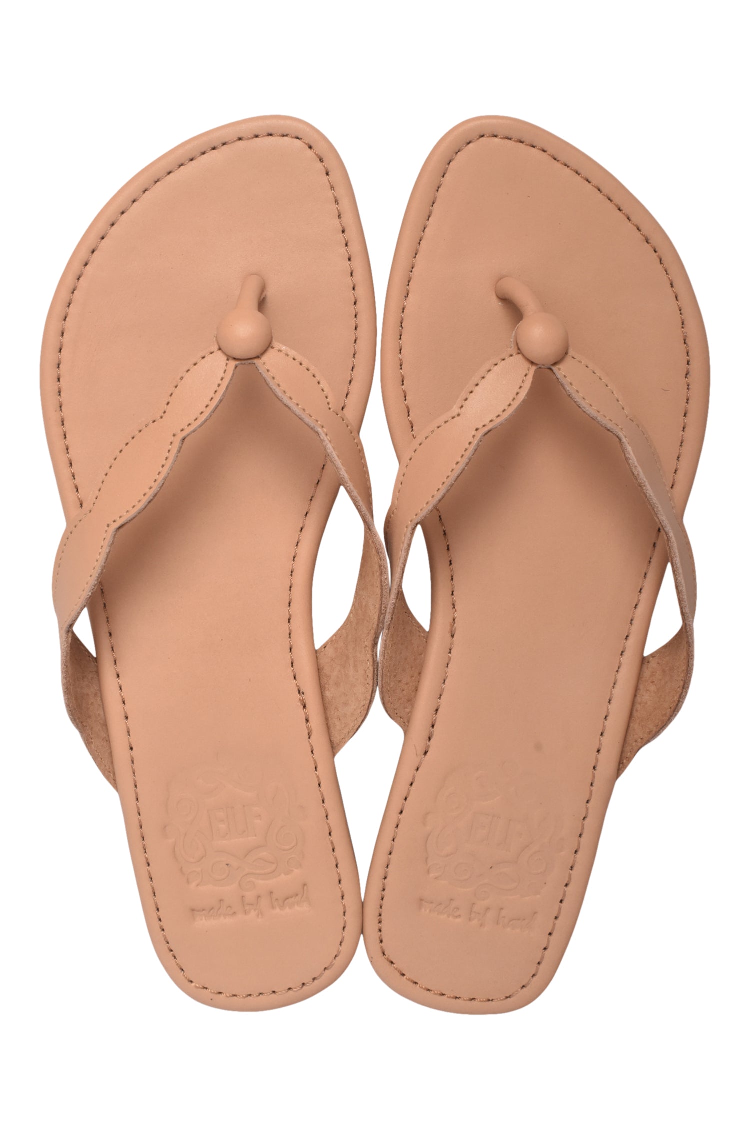 Nuvola Thong Leather Slides by Bali ELF