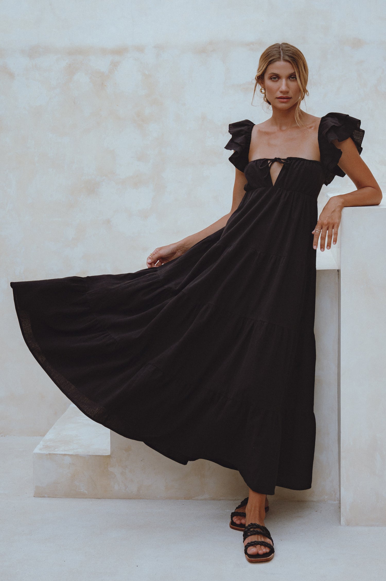 Nymph Bohemian Linen Maxi Dress by Bali ELF