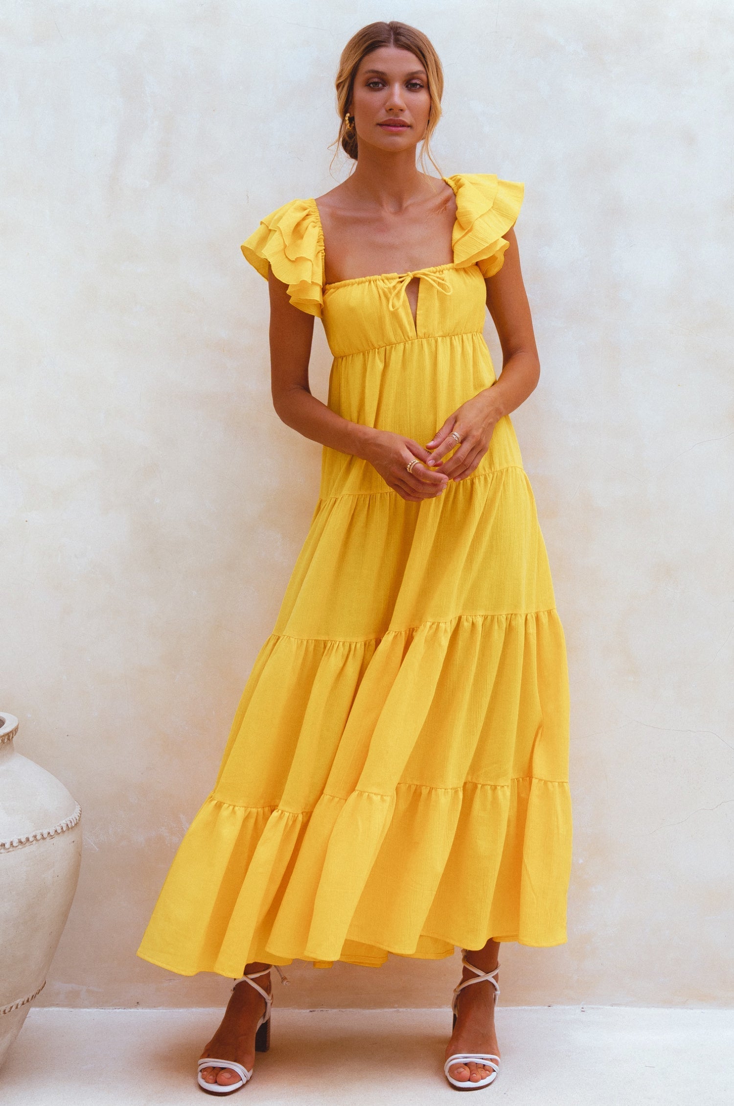 Nymph Bohemian Linen Maxi Dress by Bali ELF