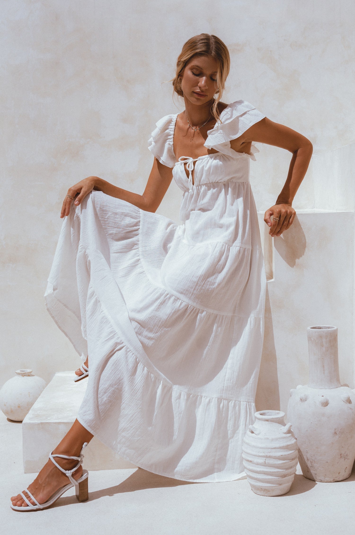 Nymph Bohemian Linen Maxi Dress by Bali ELF