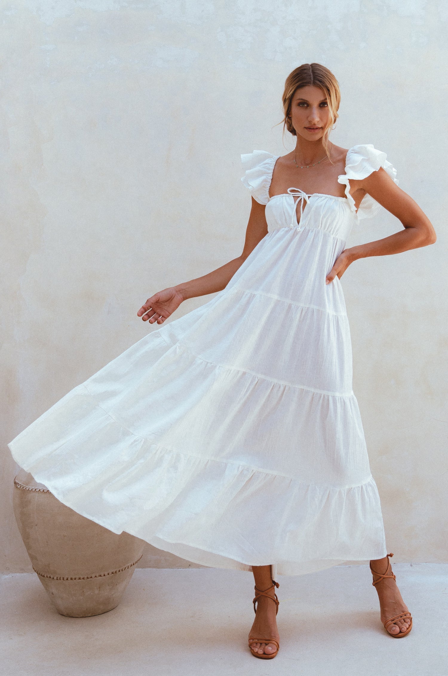 Nymph Bohemian Linen Maxi Dress by Bali ELF