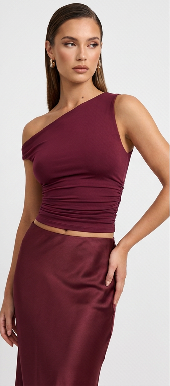 Off-Shoulder Asymmetric Fitted Top