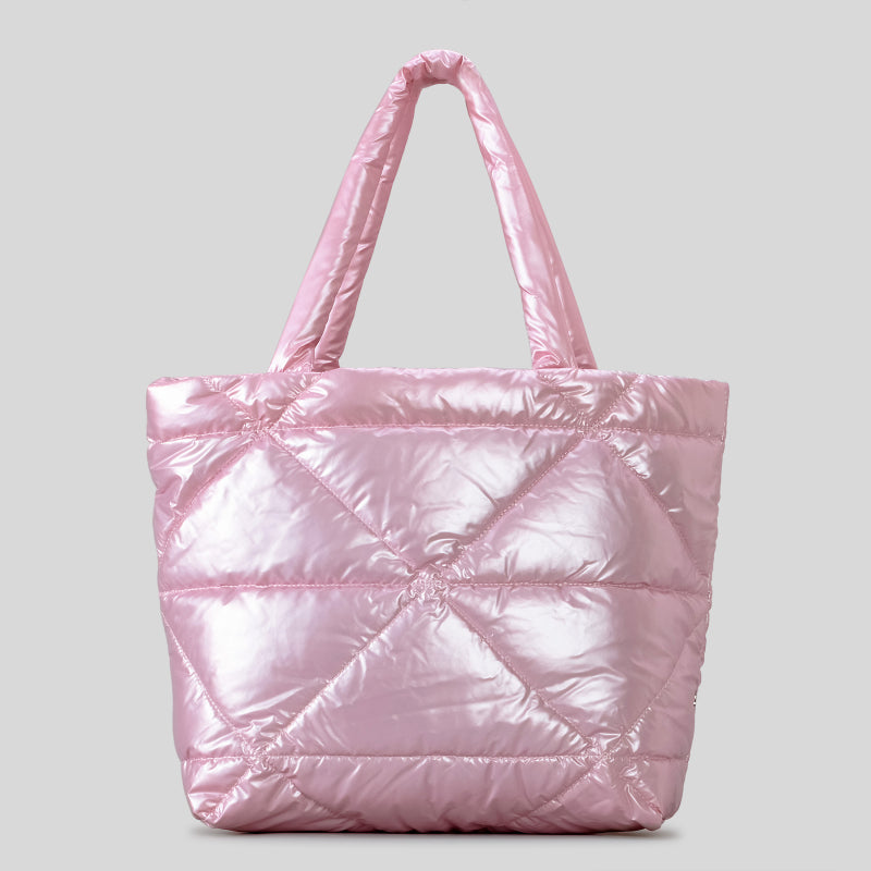 Quilted Nylon Puffer Tote Bag