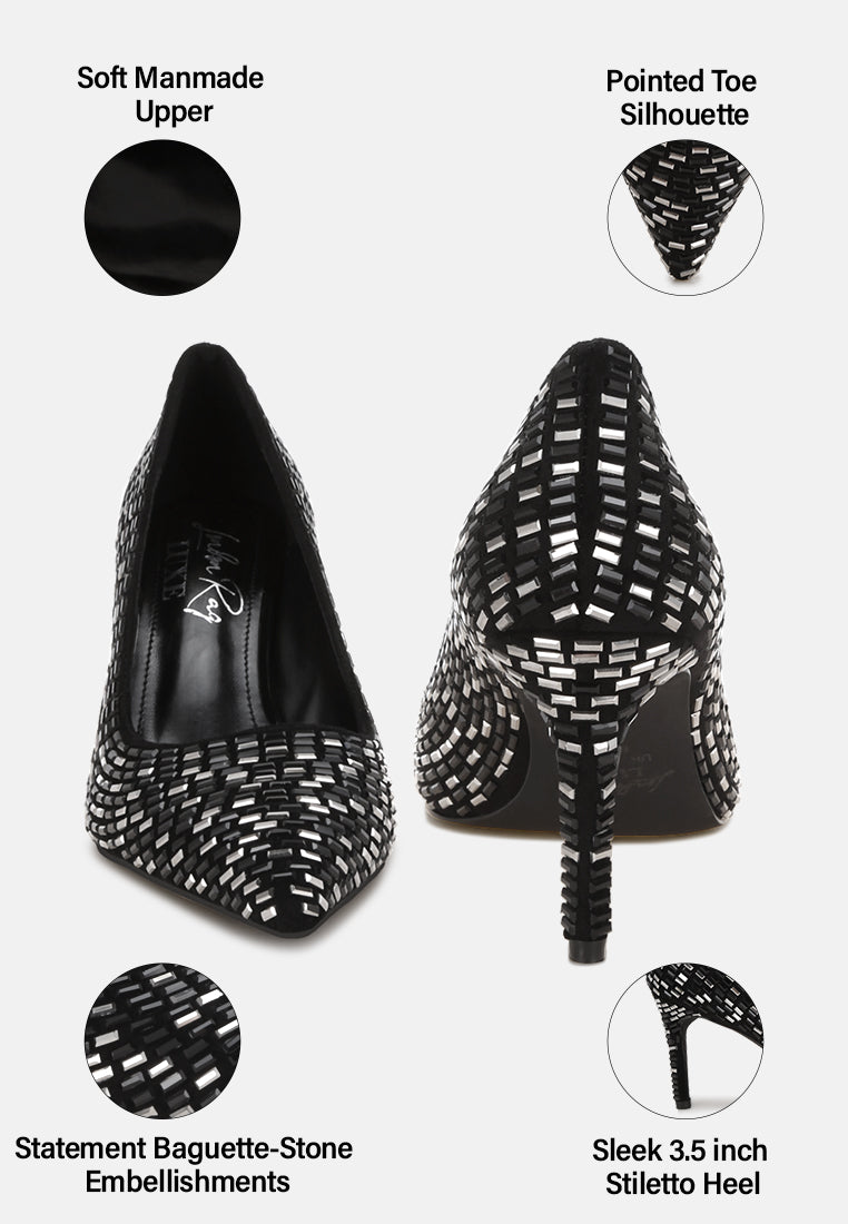 Elodie Rhinestones Embellished Pump Heels