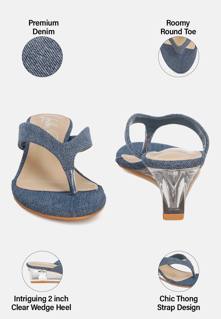 Zabila Transparent Wedge Heel Sandals