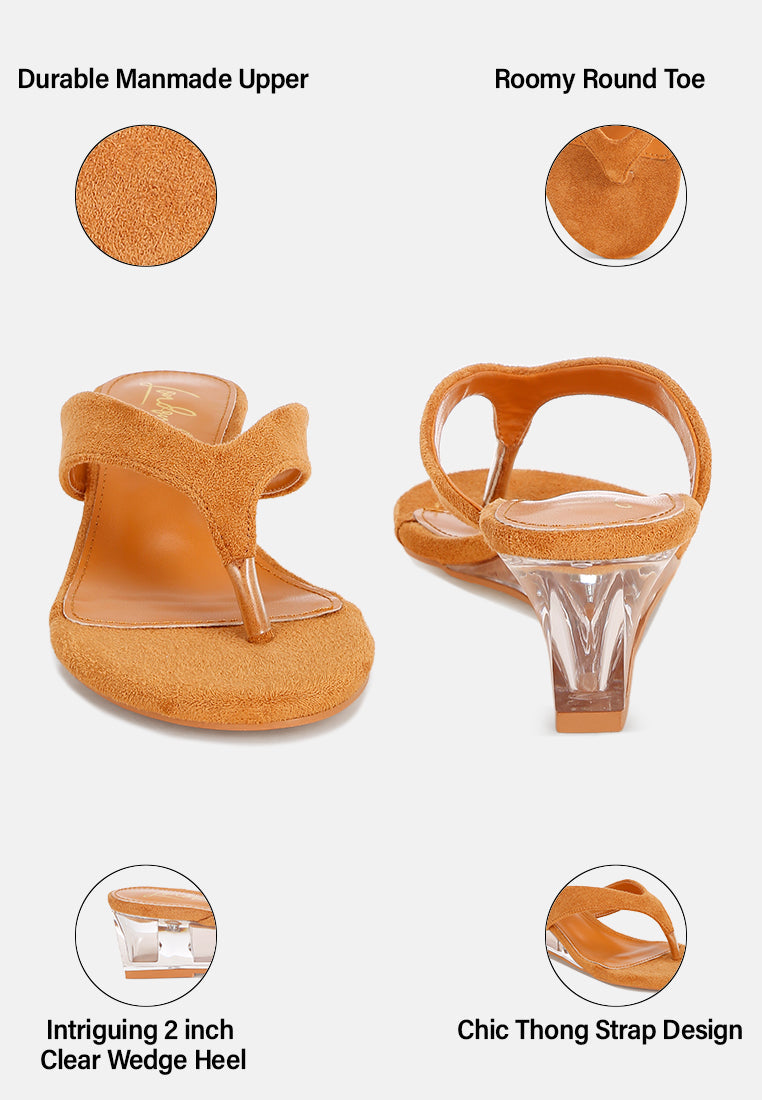 Zabila Transparent Wedge Heel Sandals