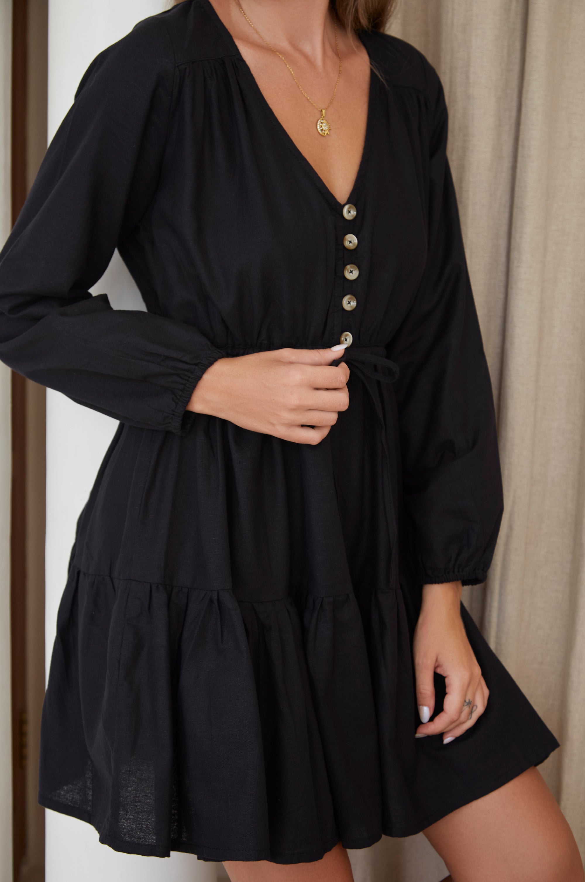 Positano Linen Mini Dress by Bali Lane