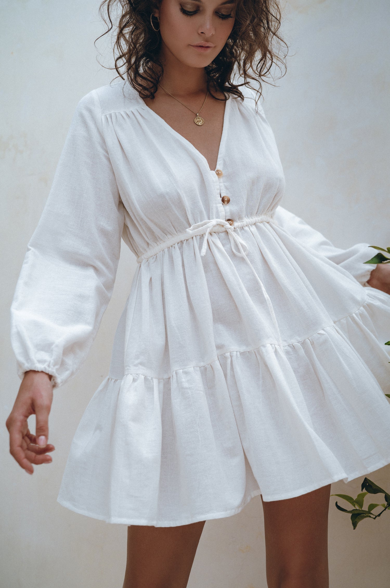Positano Linen Mini Dress by Bali Lane