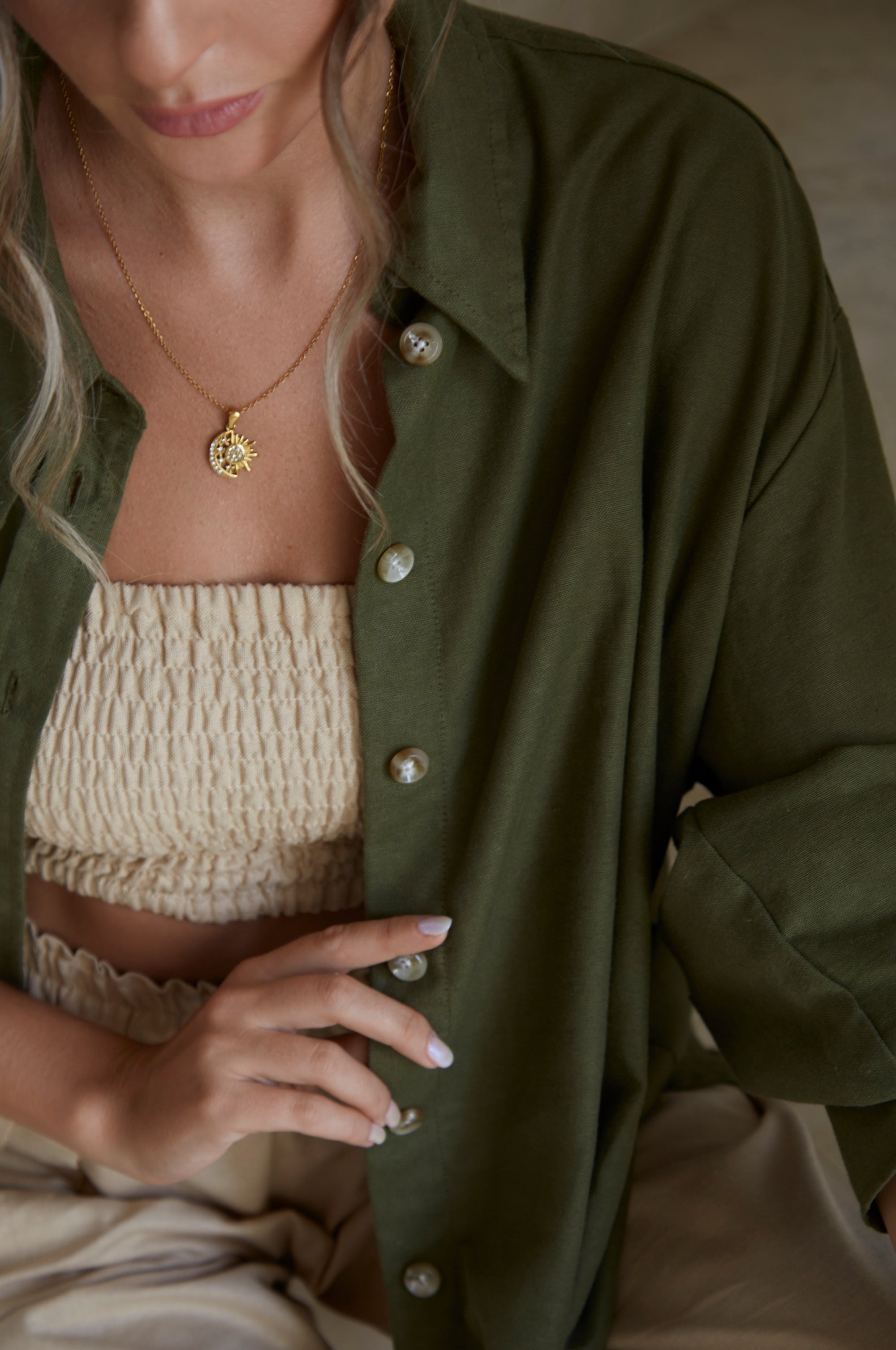 Romania Oversized Linen Shirt by Bali Lane