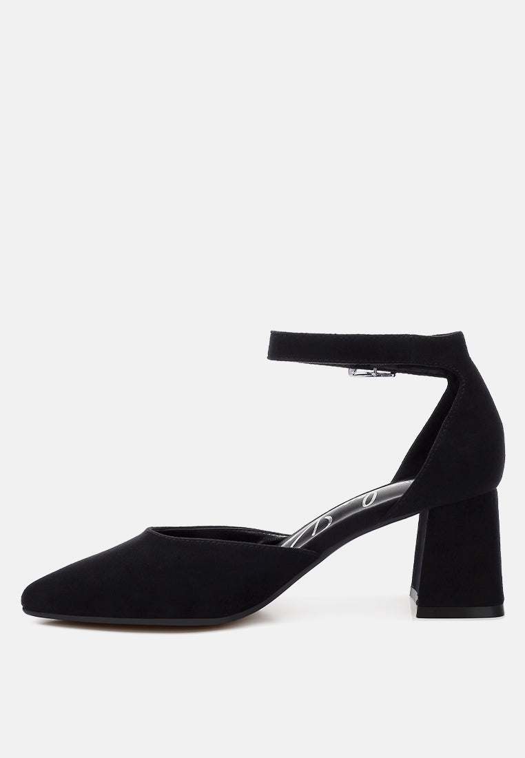 Microfiber Block Heel Sandals by RAG