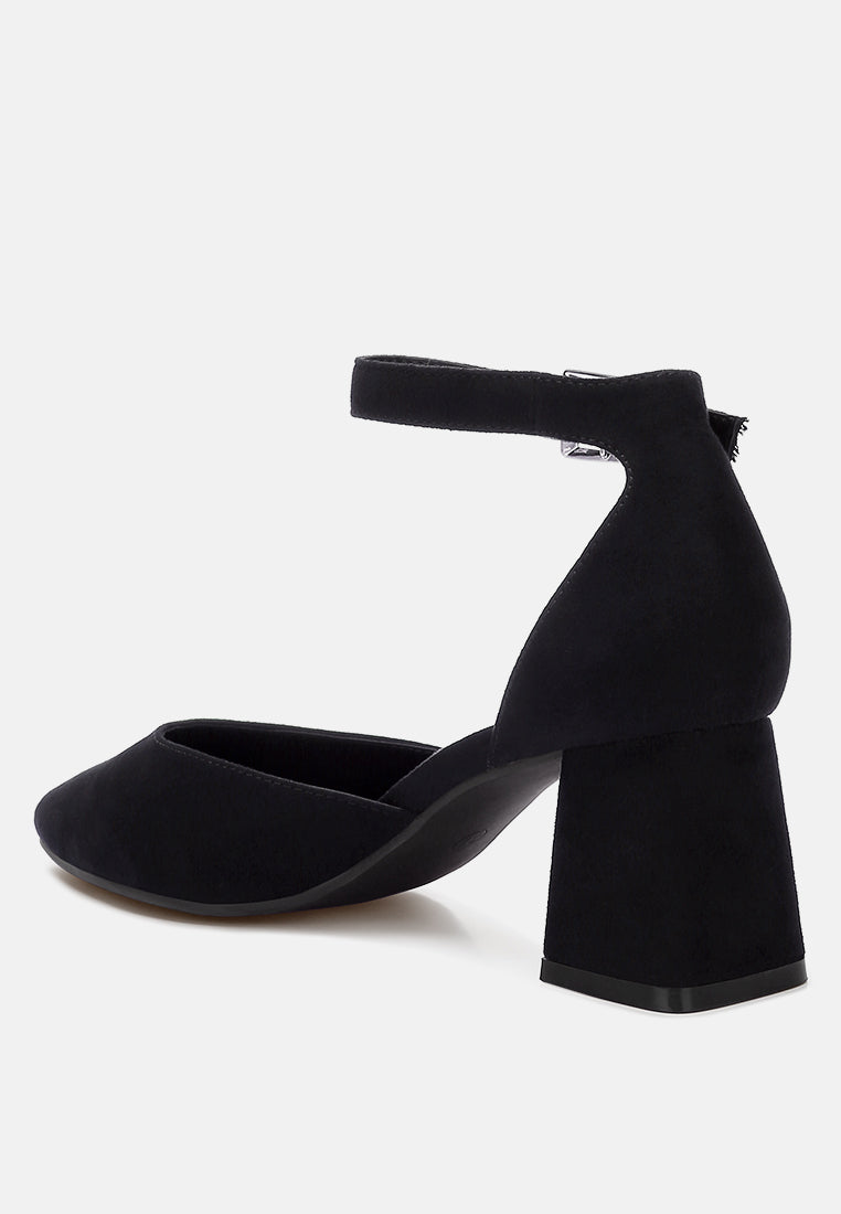 Microfiber Block Heel Sandals by RAG