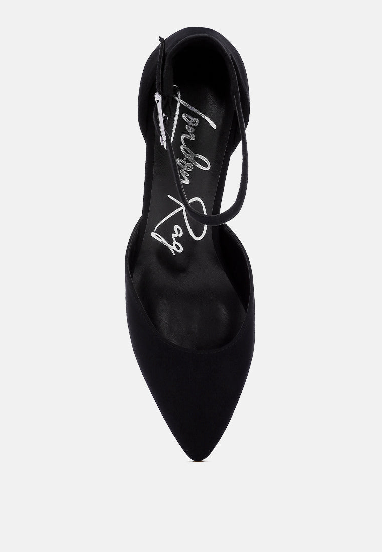 Microfiber Block Heel Sandals by RAG
