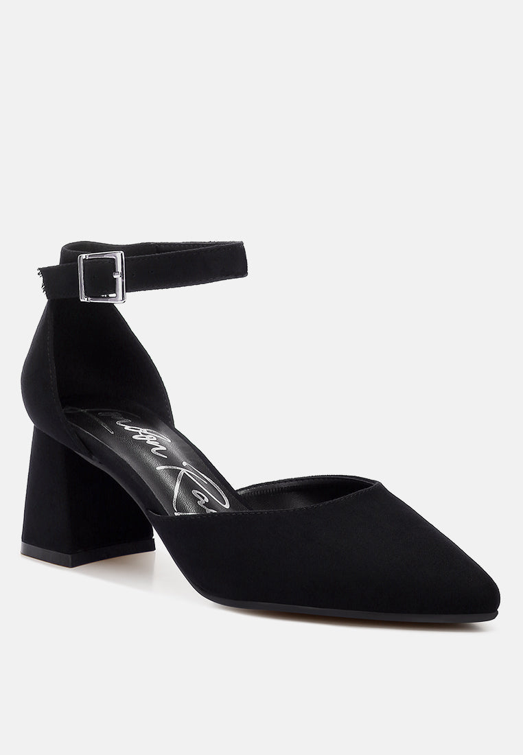 Microfiber Block Heel Sandals by RAG