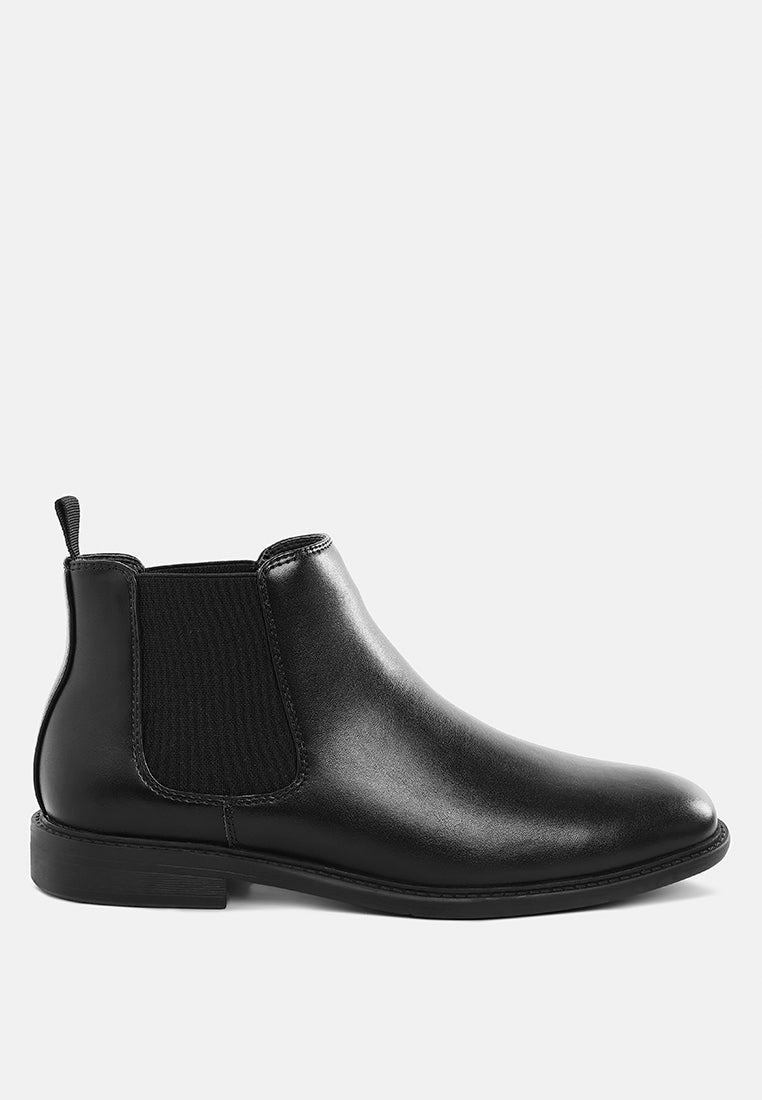 Men's Faux Leather Chelsea Boots by RAG