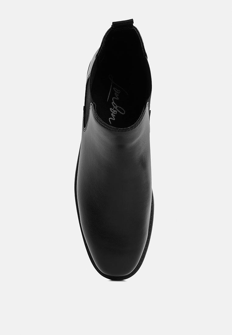 Men's Faux Leather Chelsea Boots by RAG